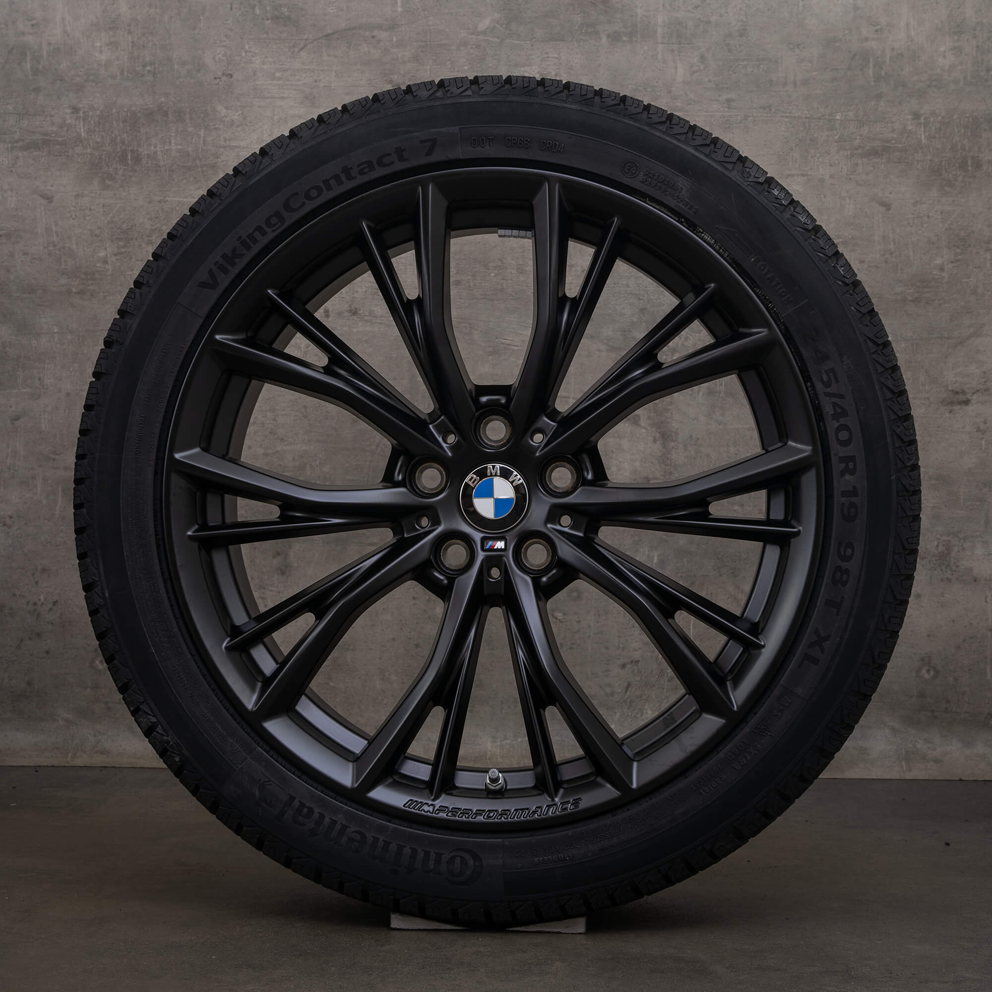 Jantes d'origine BMW Série 8 19 pouces G14 G15 G16 jantes hiver 6885455 style 786 M pneus noir mat NEUF