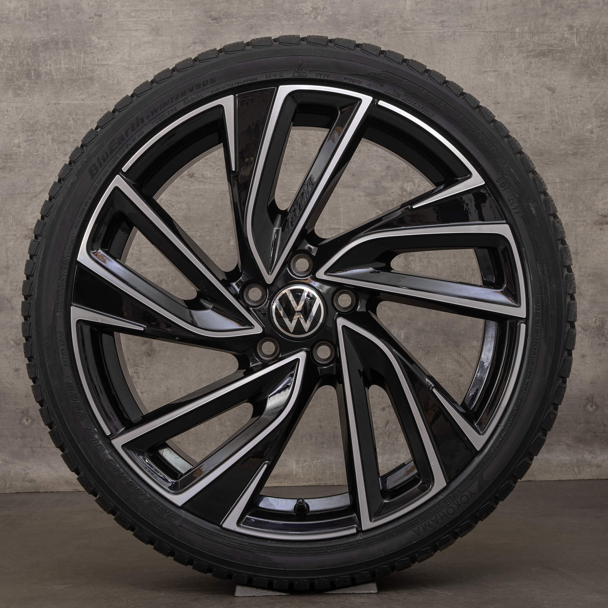 Originele VW Golf 8 GTI GTD GTE R 19 inch winterbanden 5H0601025R velgen zwart