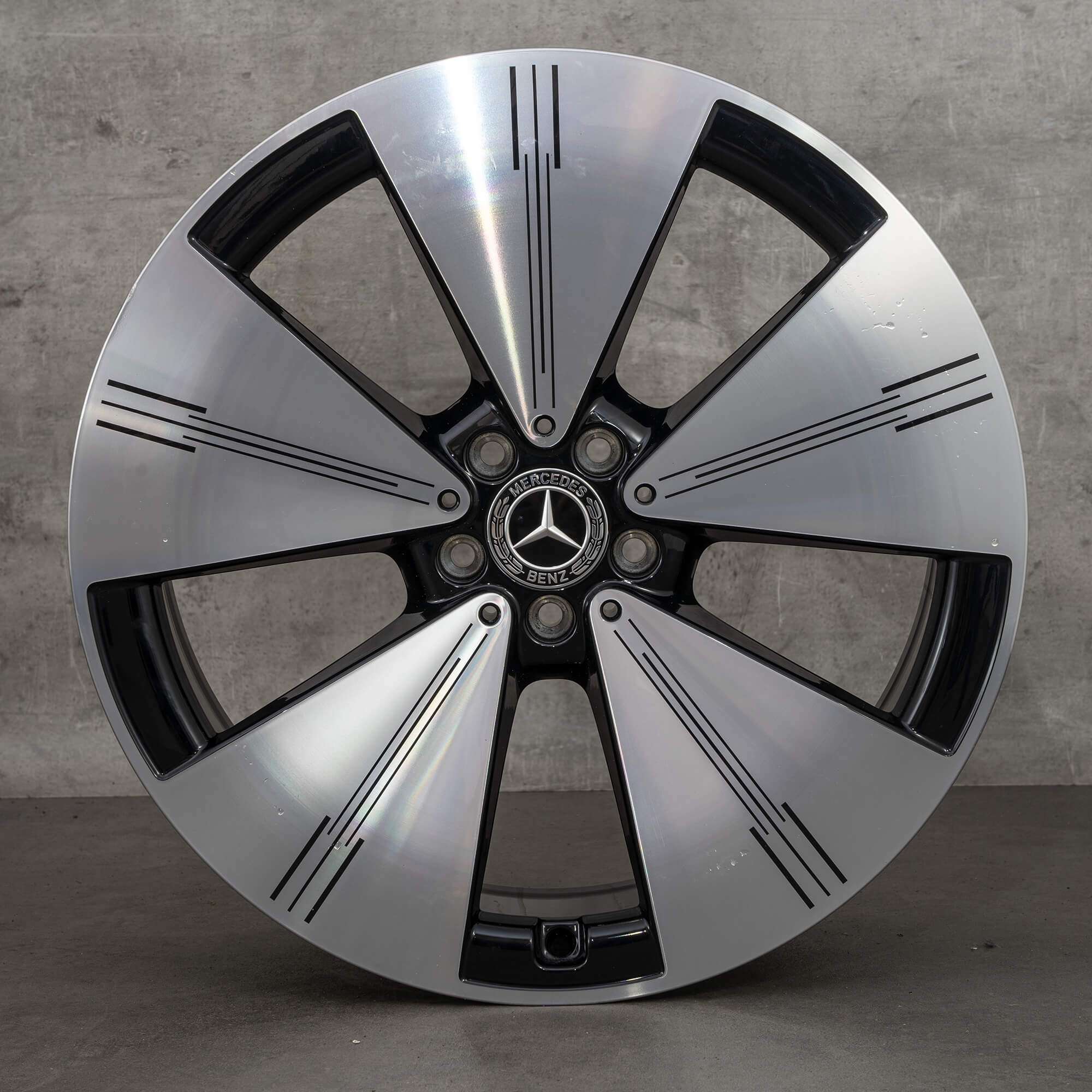 1x Mercedes Benz 21 tommer fælg EQS V297 alloy fælg A2974011100