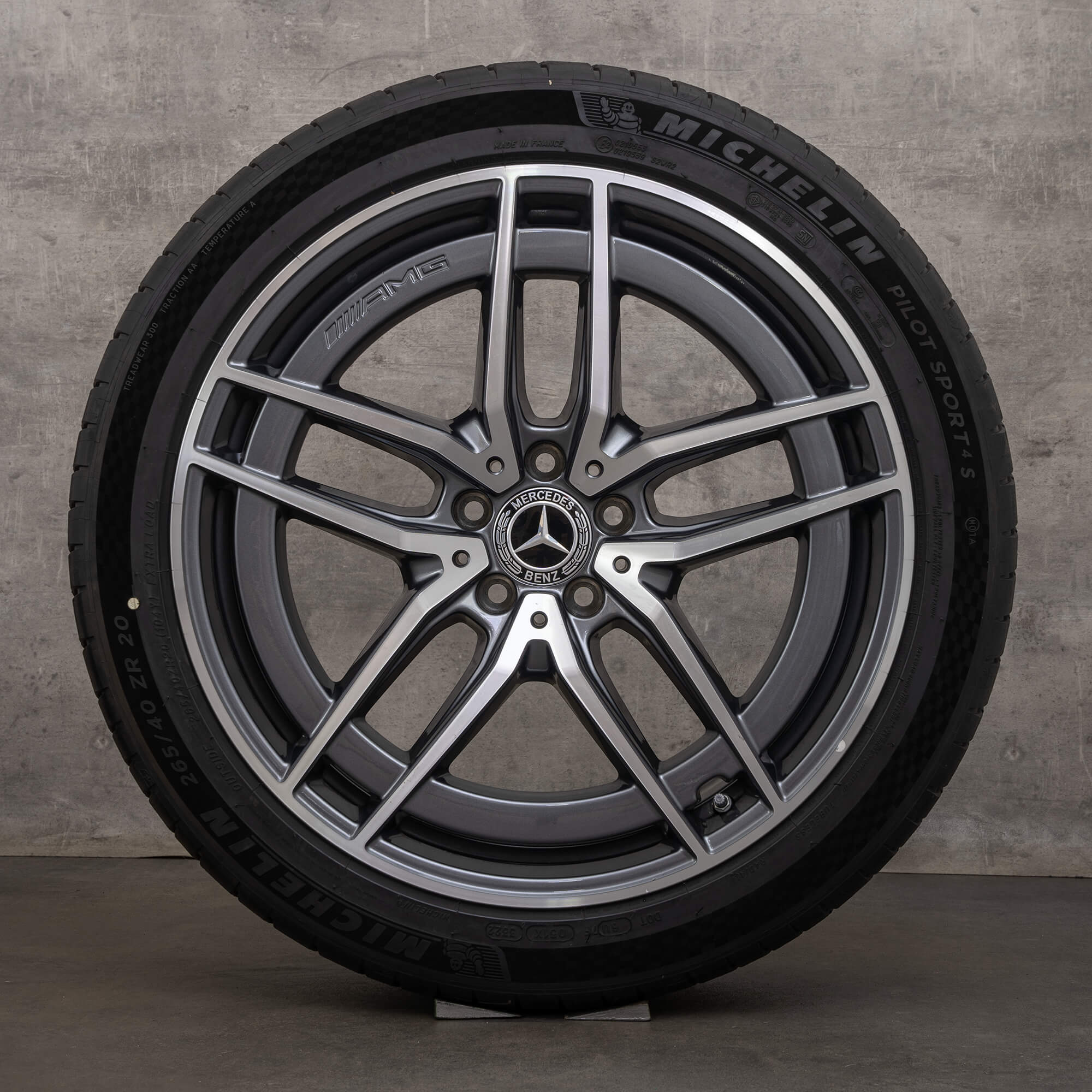 OEM AMG Mercedes Benz SL rims 20 inch 43 55 63 R232 summer wheels A2324012100 A2324012200 himalaya grey