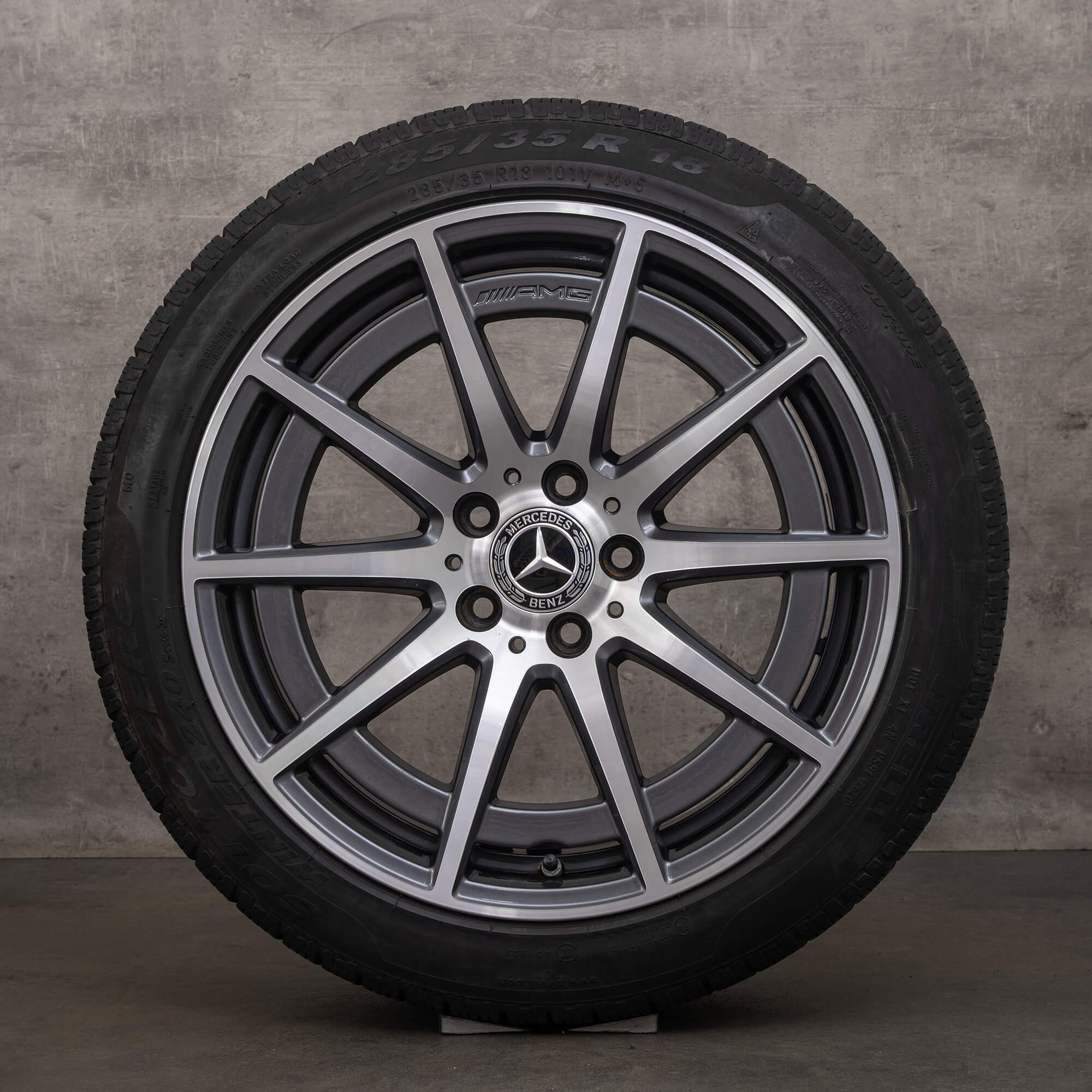 Originele AMG Mercedes C-Klasse C63 velgen 18 inch A205 C205 winterbanden