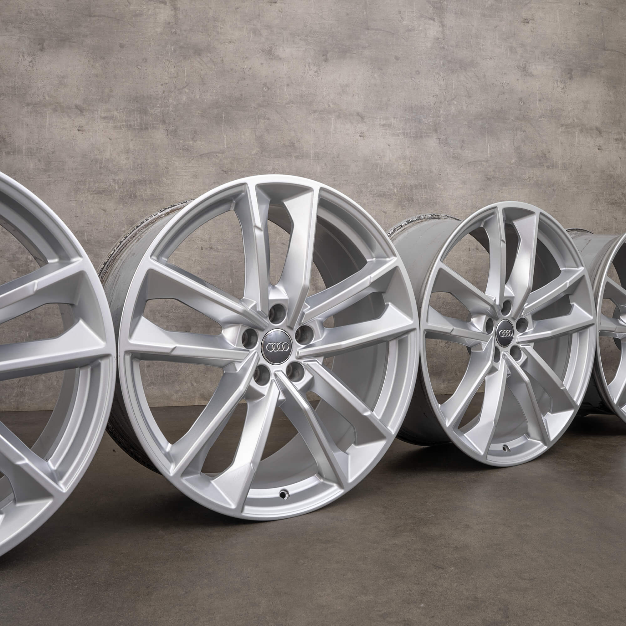 Original Audi A6 S6 C7 A7 S7 RS7 4G A8 S8 D4 21 inch rims 4G8601025AQ silver