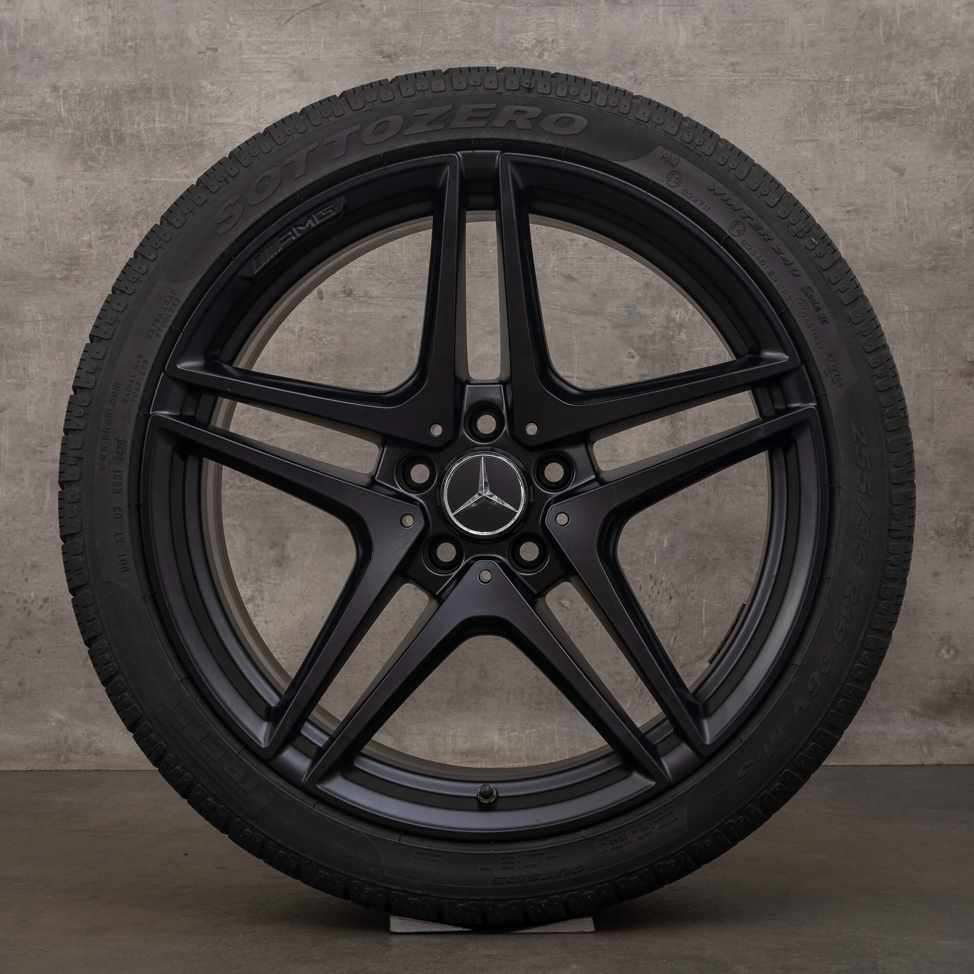 Jante originale AMG Mercedes Benz C-Class C63 & S 19 inch C205 A205 anvelope de iarnă A2054016200 A2054017900 roți negru mat