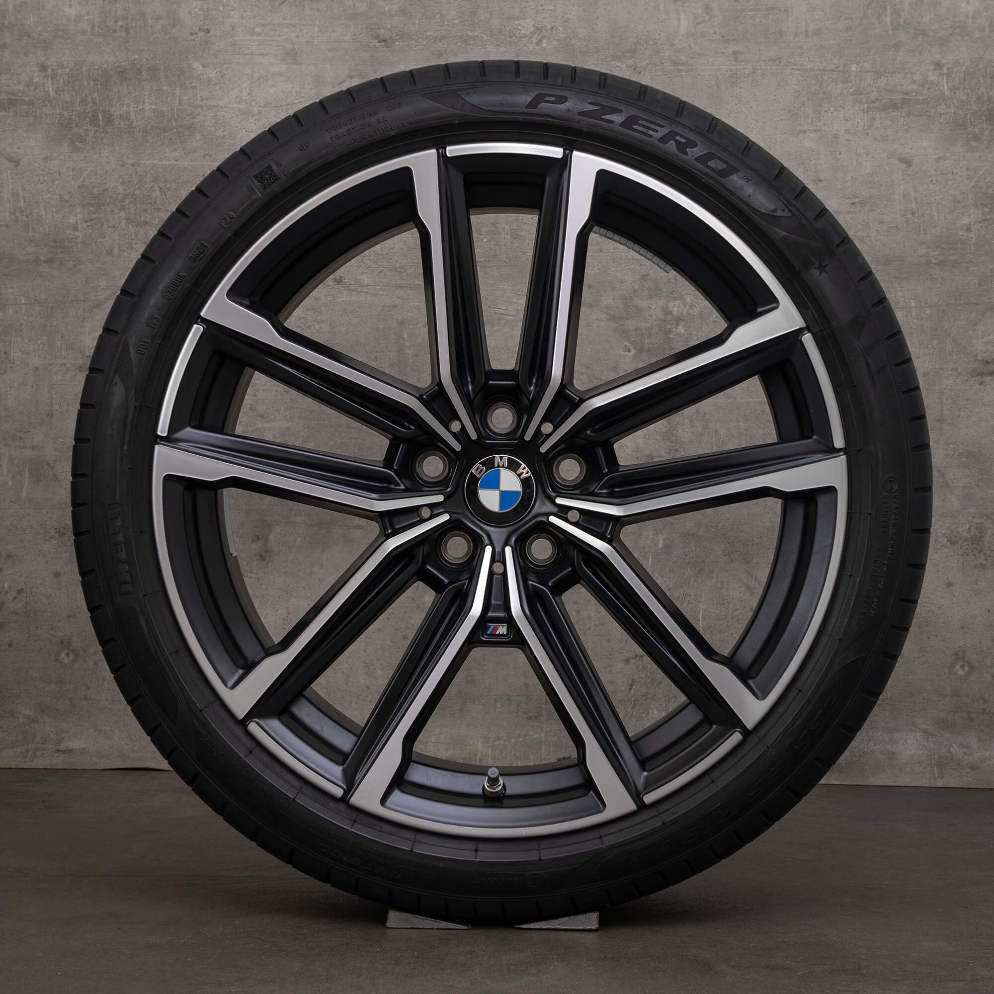 Jante originale BMW Seria 2 3 4 de iarnă 19 inch G42 G20 G21 G22 G23 jante 8747000 8747001 Stil 797 M Anvelope jet black lucios