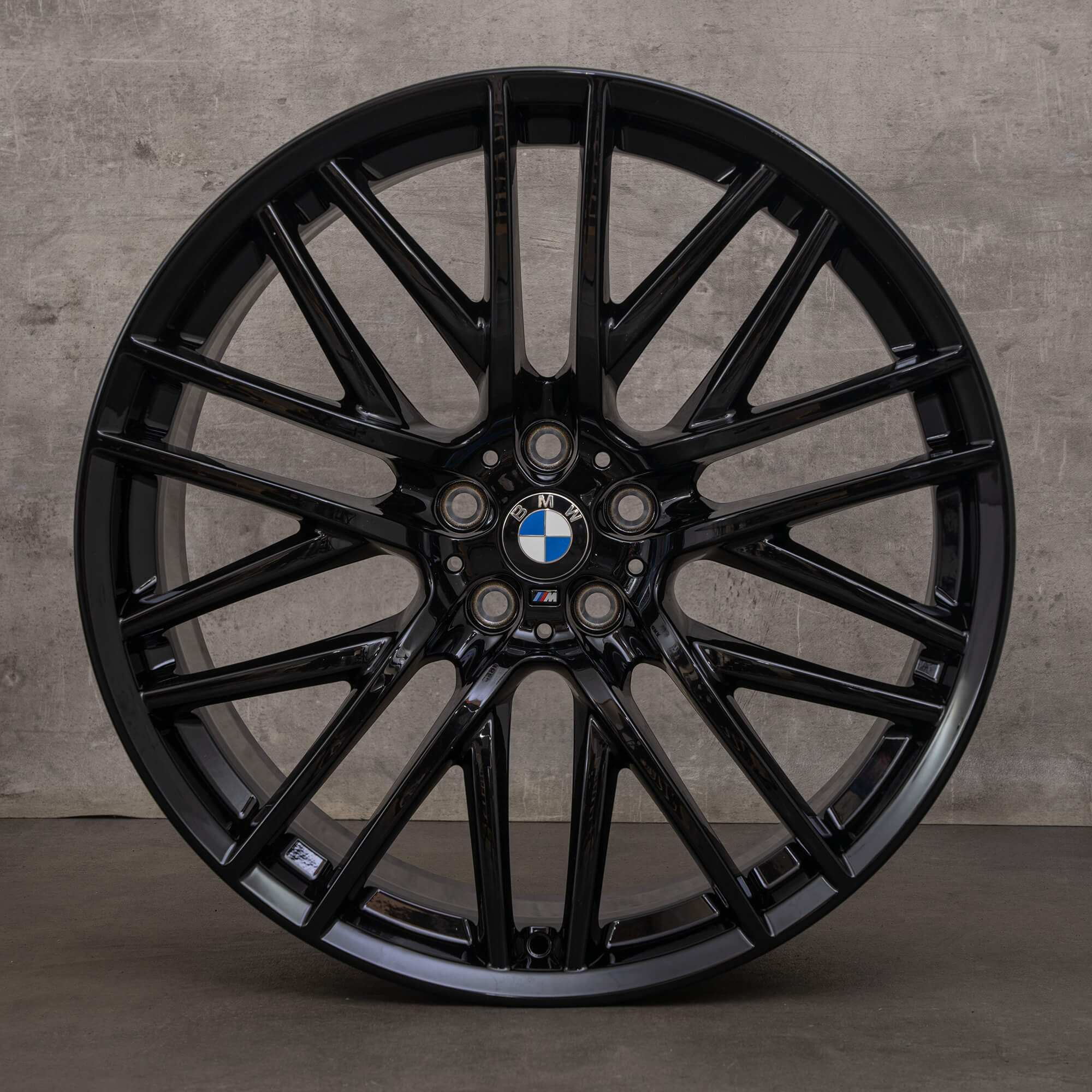 OEM BMW 7 Series rims 21 inch G11 G12 6893542 6893543 aluminum jet black high gloss NEW