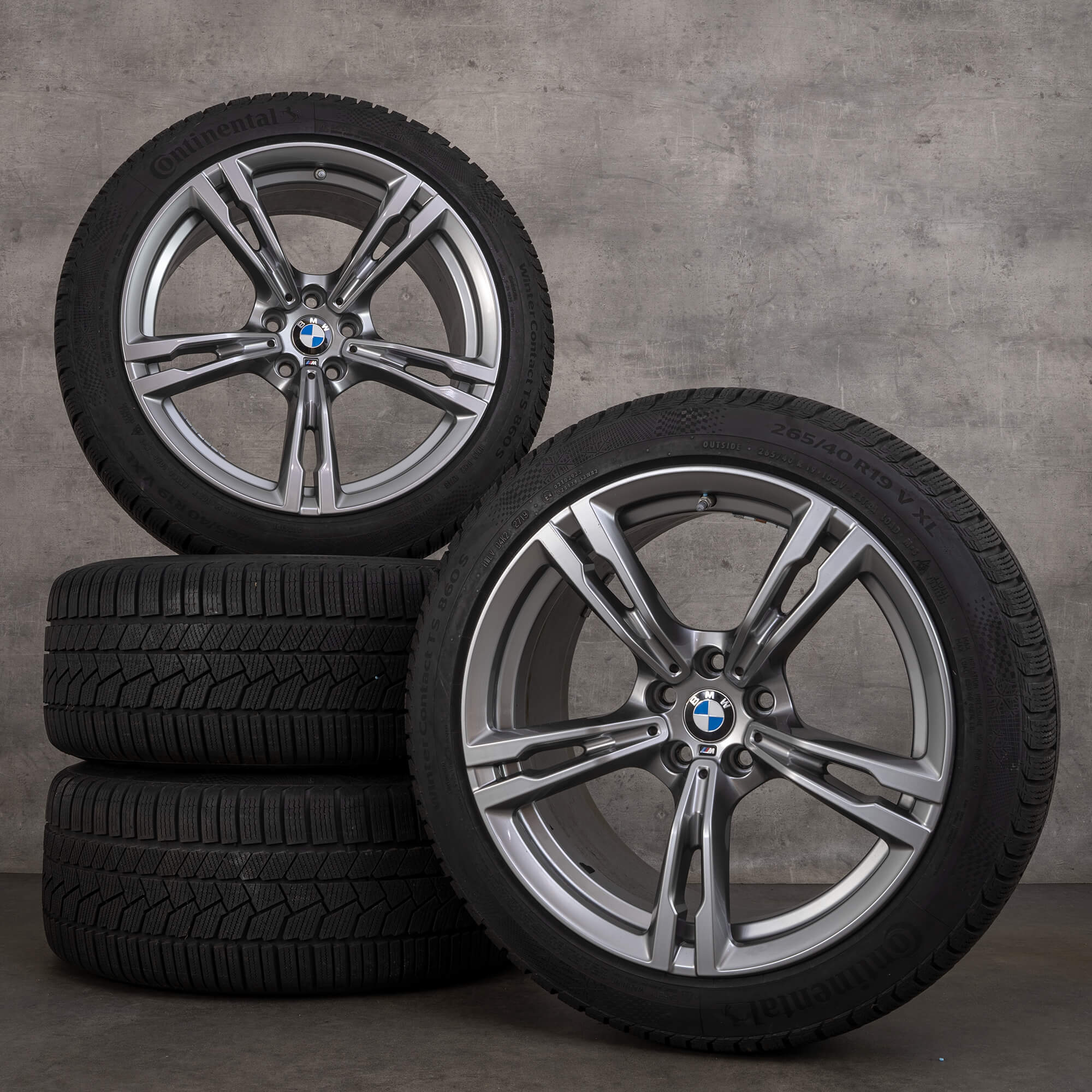 BMW 19 inch M5 F90 OEM winter wheels tires styling 705 M 6.5 - 7.5 mm