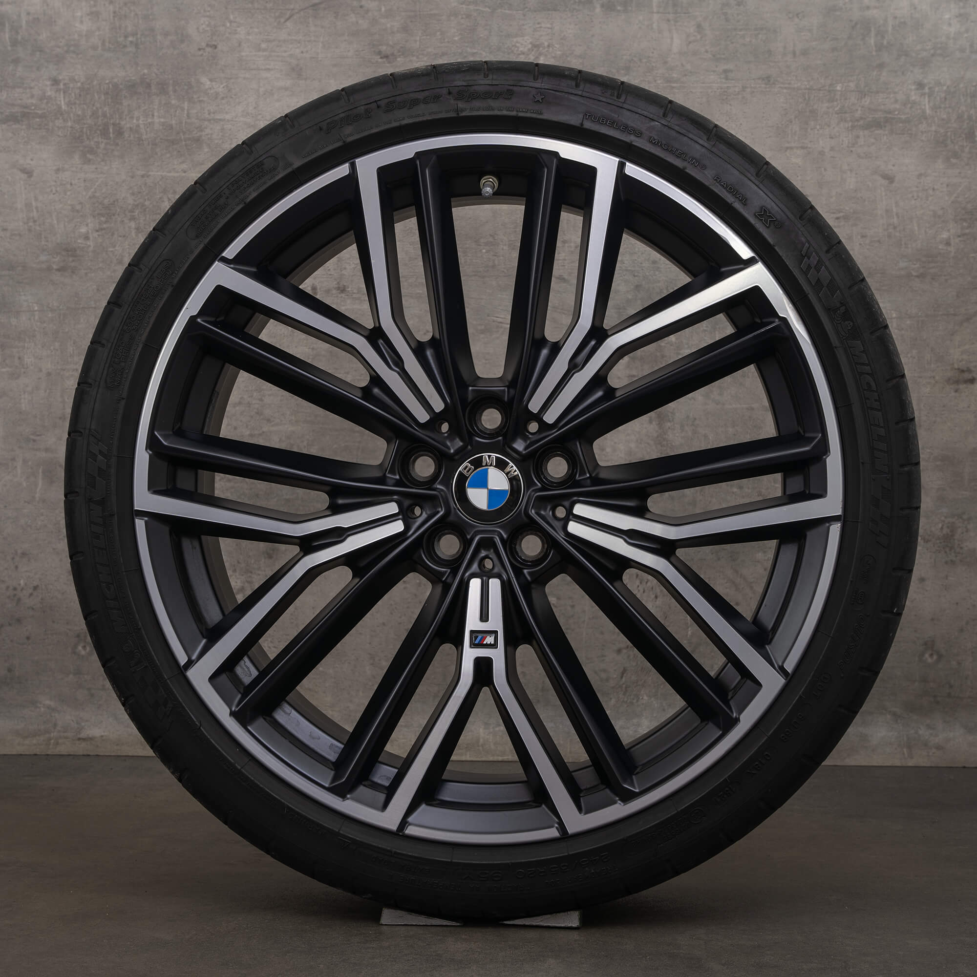 Llantas originales BMW Serie 5 20 pulgadas G30 G31 de verano estilo 846 M 8747236 8747237 negro mate brillante