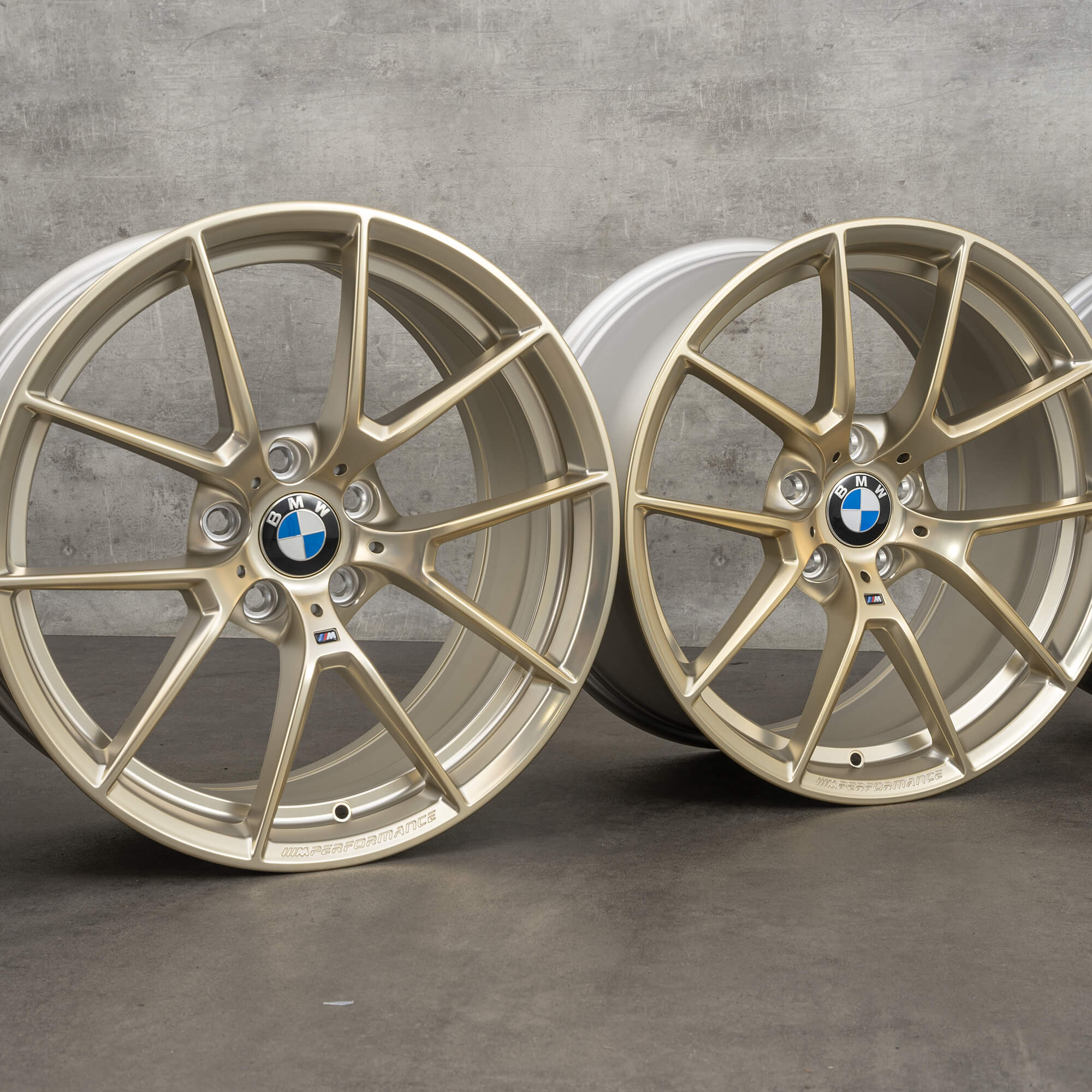 BMW 19 inch rims M2 F87 M3 F80 M4 F82 F32 Frozen Gold M763 8097287 8097288 NEW