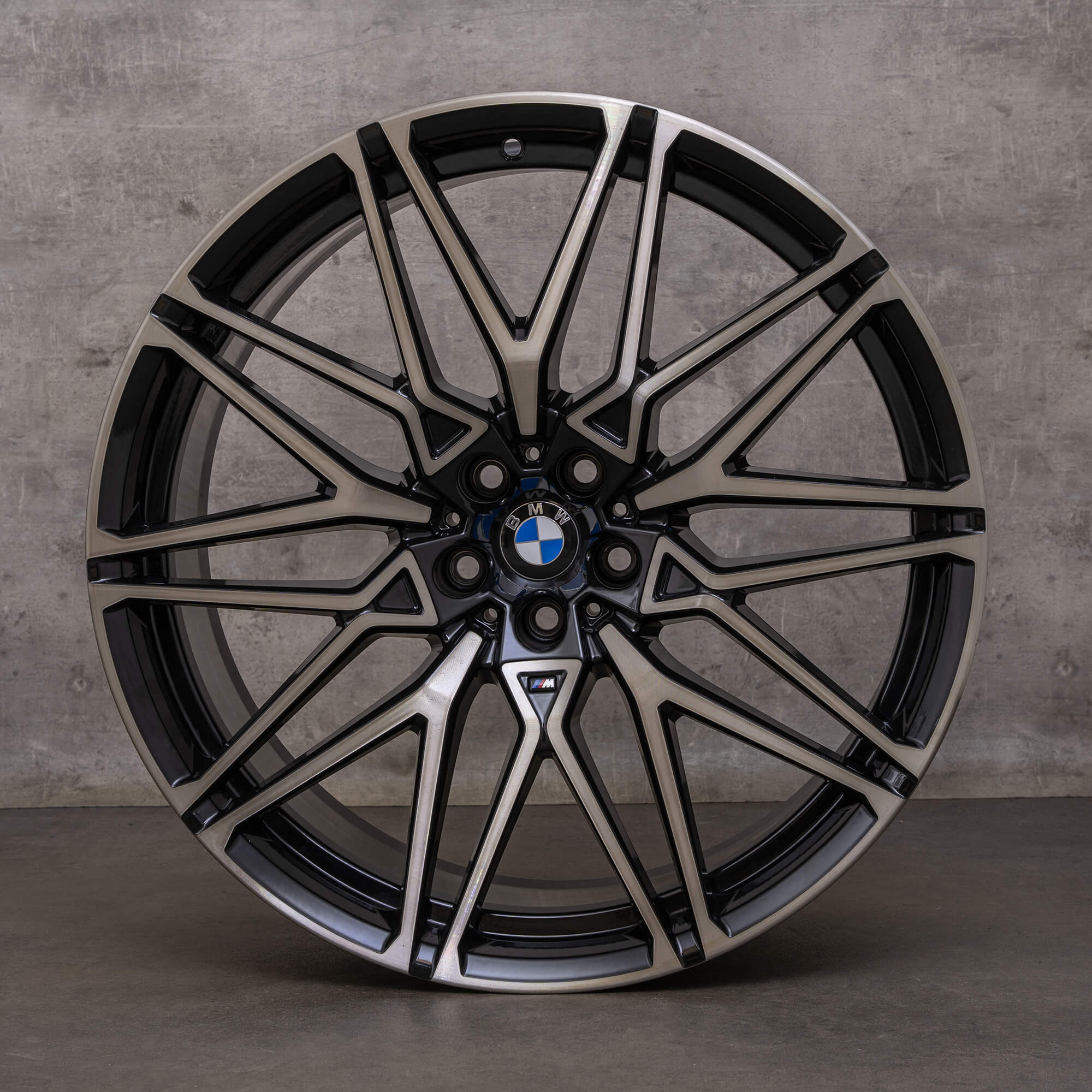 Jantes originais BMW X5M X6M 21 22 polegadas F95 F96 818 M 9503307 9503308 preto brilhante torneado