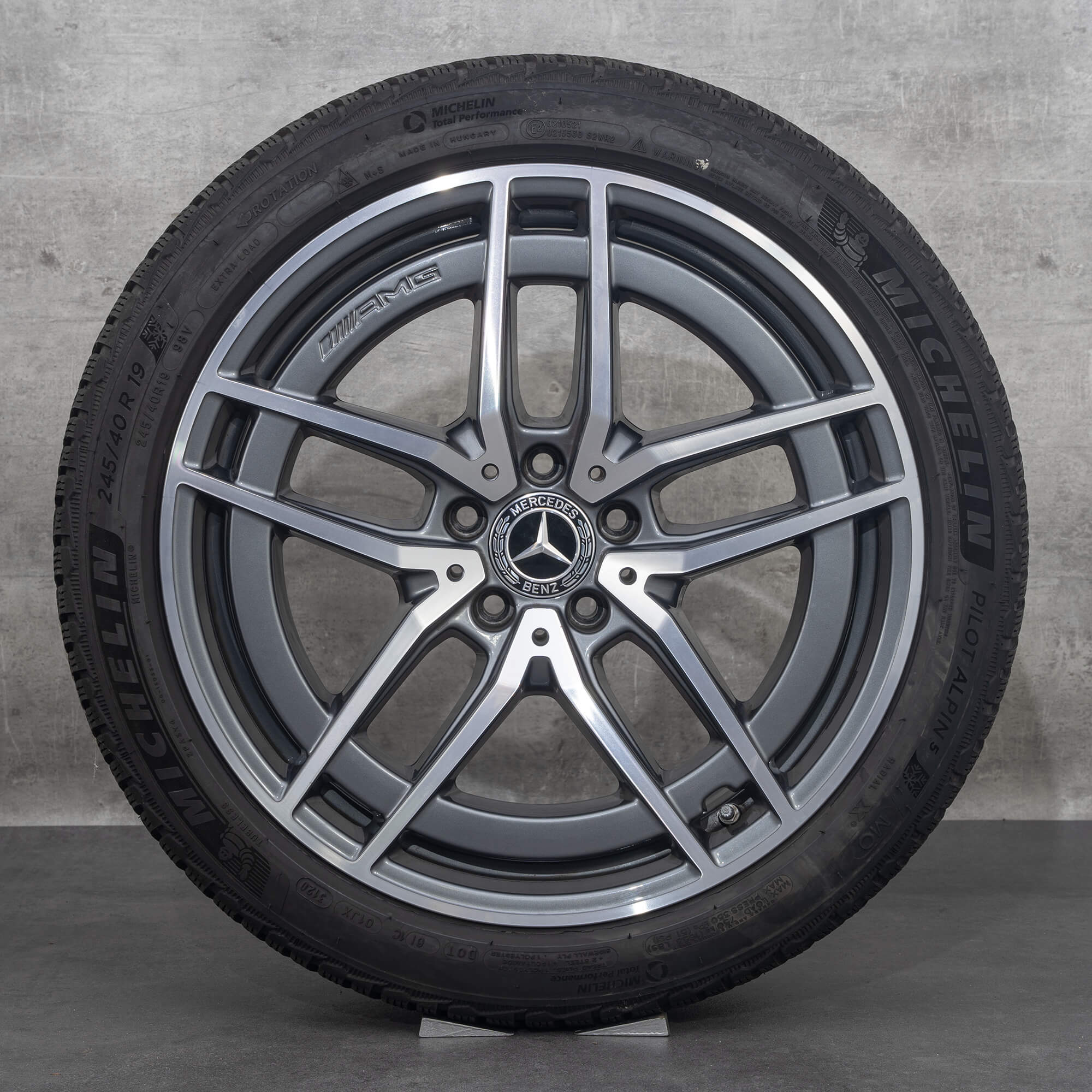 Genuine Mercedes Benz E-Class AMG winter wheels 19 inch W213 S213 C238 A238 rims DOT 22 A2134016700 A2134016800 himalaya grey glossy turned