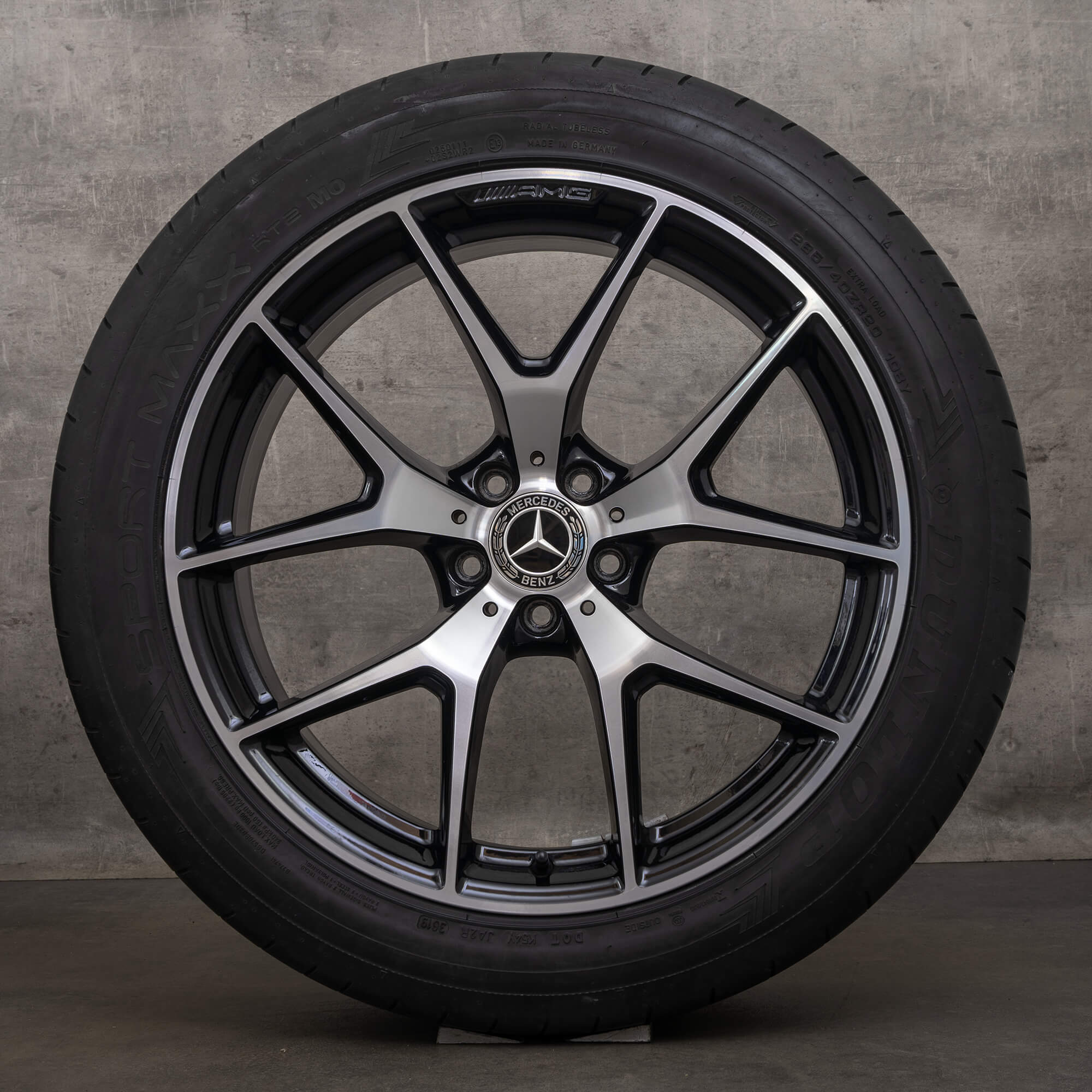 OEM AMG Mercedes Benz GLC43 20 inch X253 C253 4Matic rims summer tires A2534015500 A2534015600 black wheels