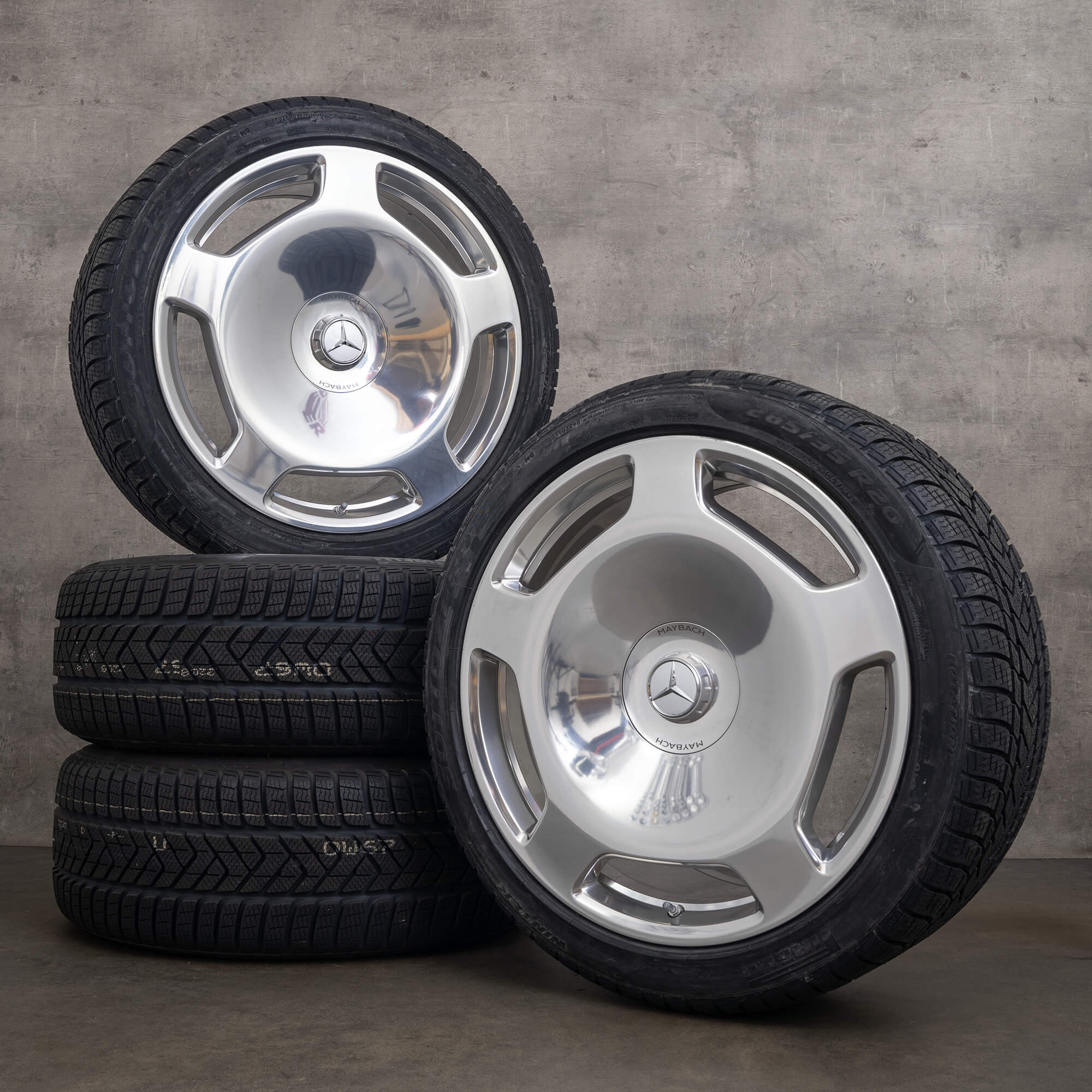 Llantas originales Mercedes Maybach Clase S 20 pulgadas Z223 ruedas de invierno A2234014200 A2234014300 cromadas