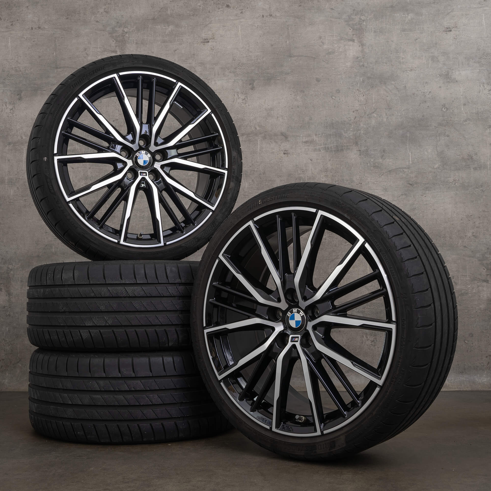 Rodas de inverno originais BMW Série 1 2 19 polegadas F40 F44 com estilo 552 M 8092356 preto alto brilho