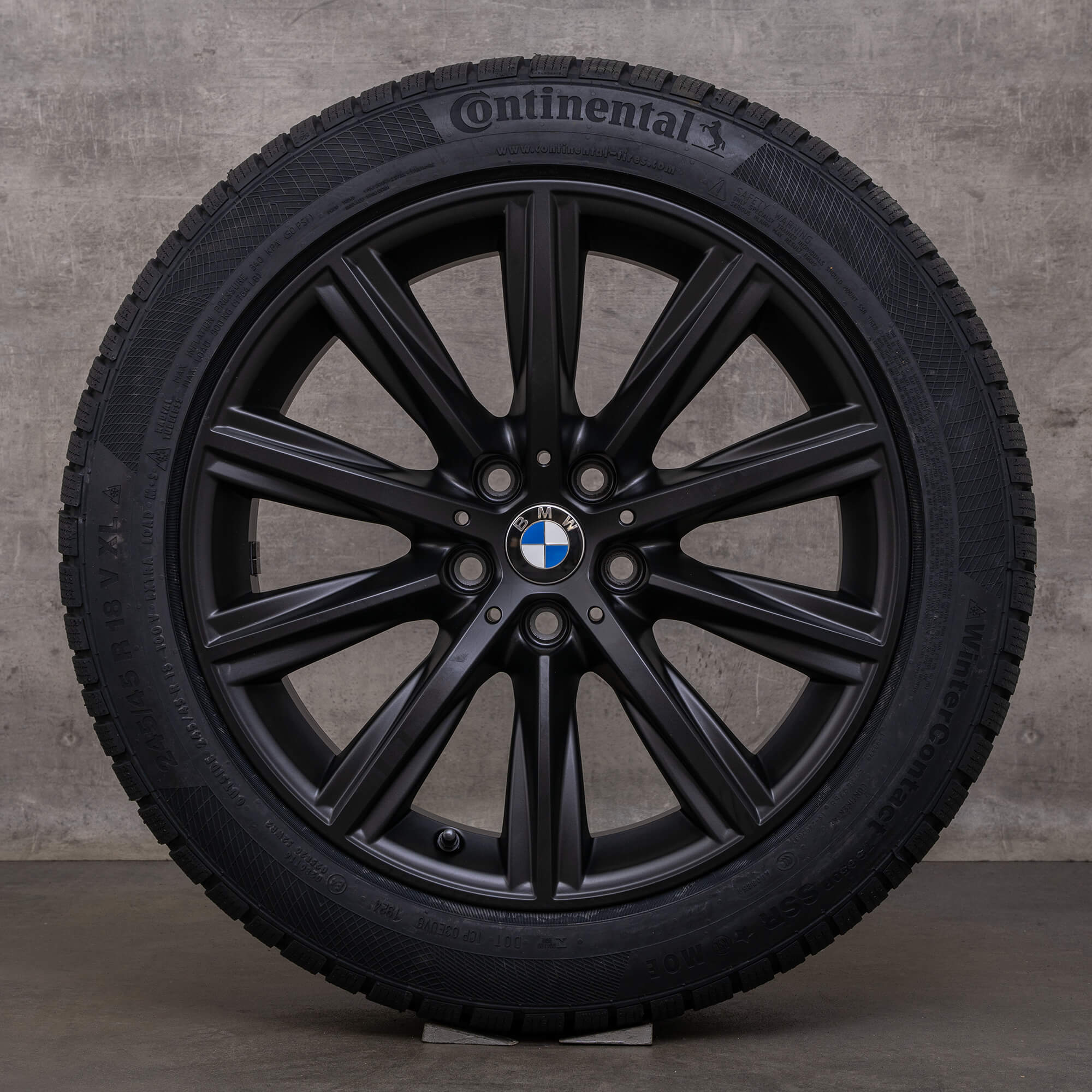 OEM BMW 5 Series winter wheels 18 inch G30 G31 rims styling 684 6874441 black matt