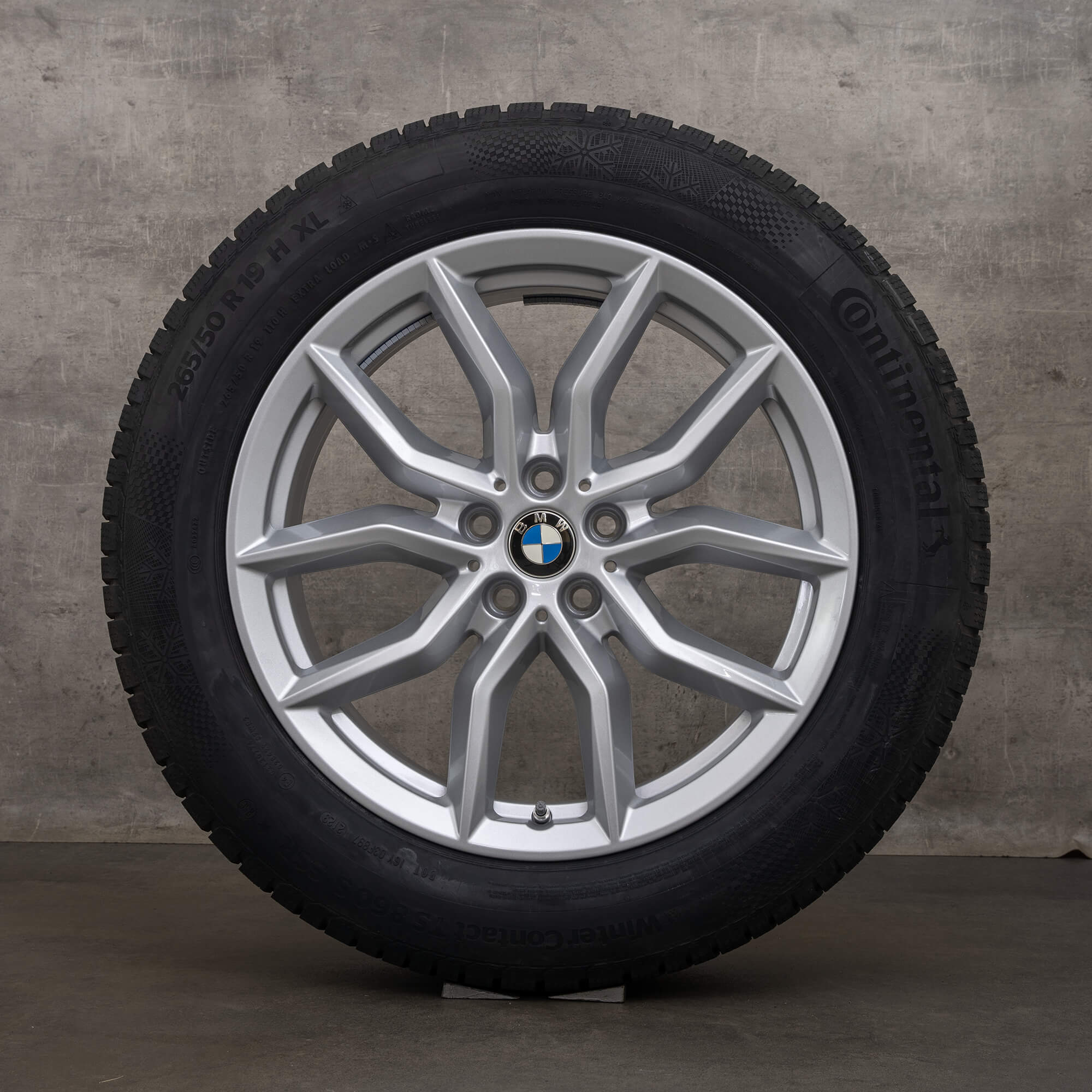 Jante originale BMW X5 X6 iarna 19 inch G05 G06 stil 734 6880685 argintiu NOU