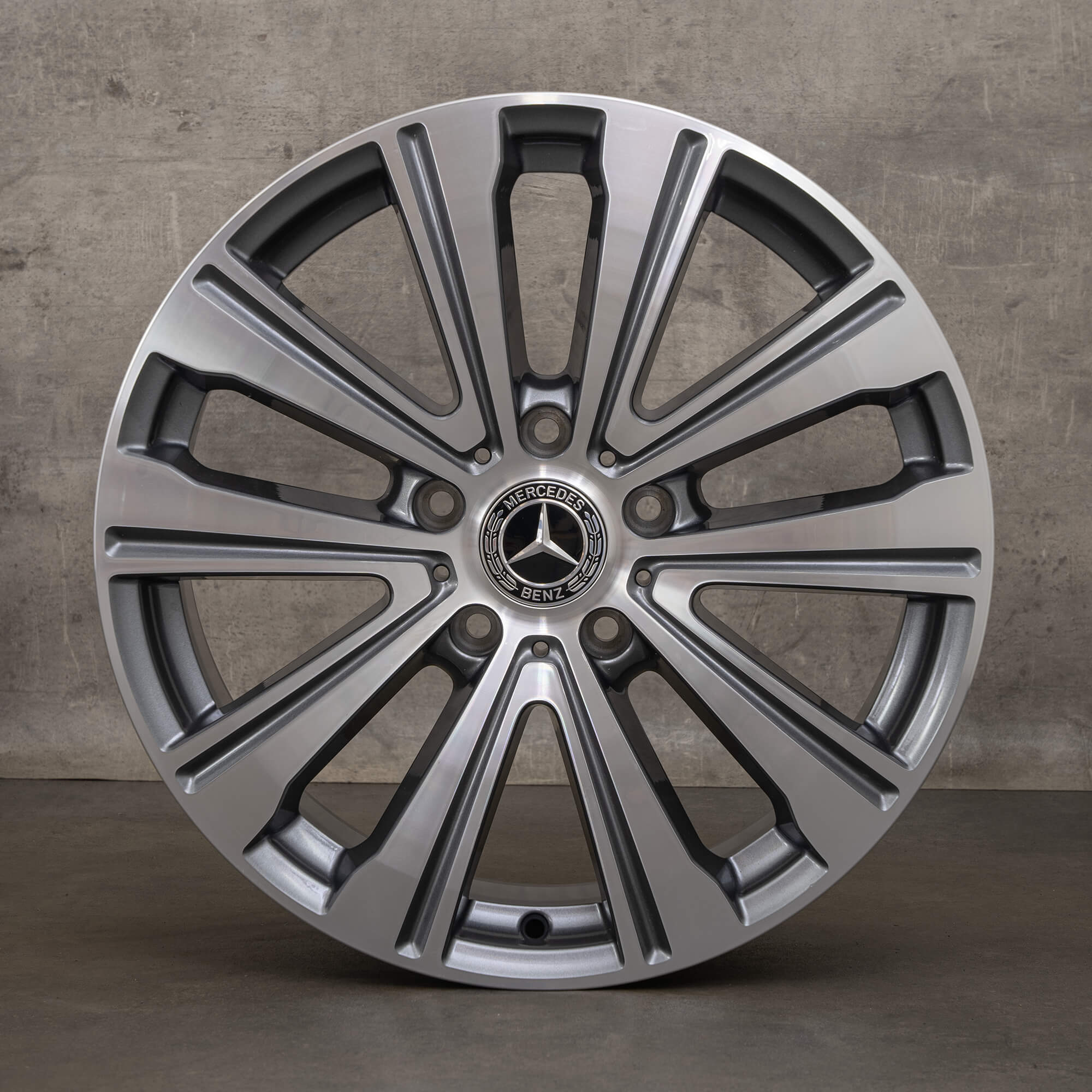 Jante originale Mercedes Benz Clasa G 19 inch W463A G500 A4634011100 gri himalaya lucios înalt