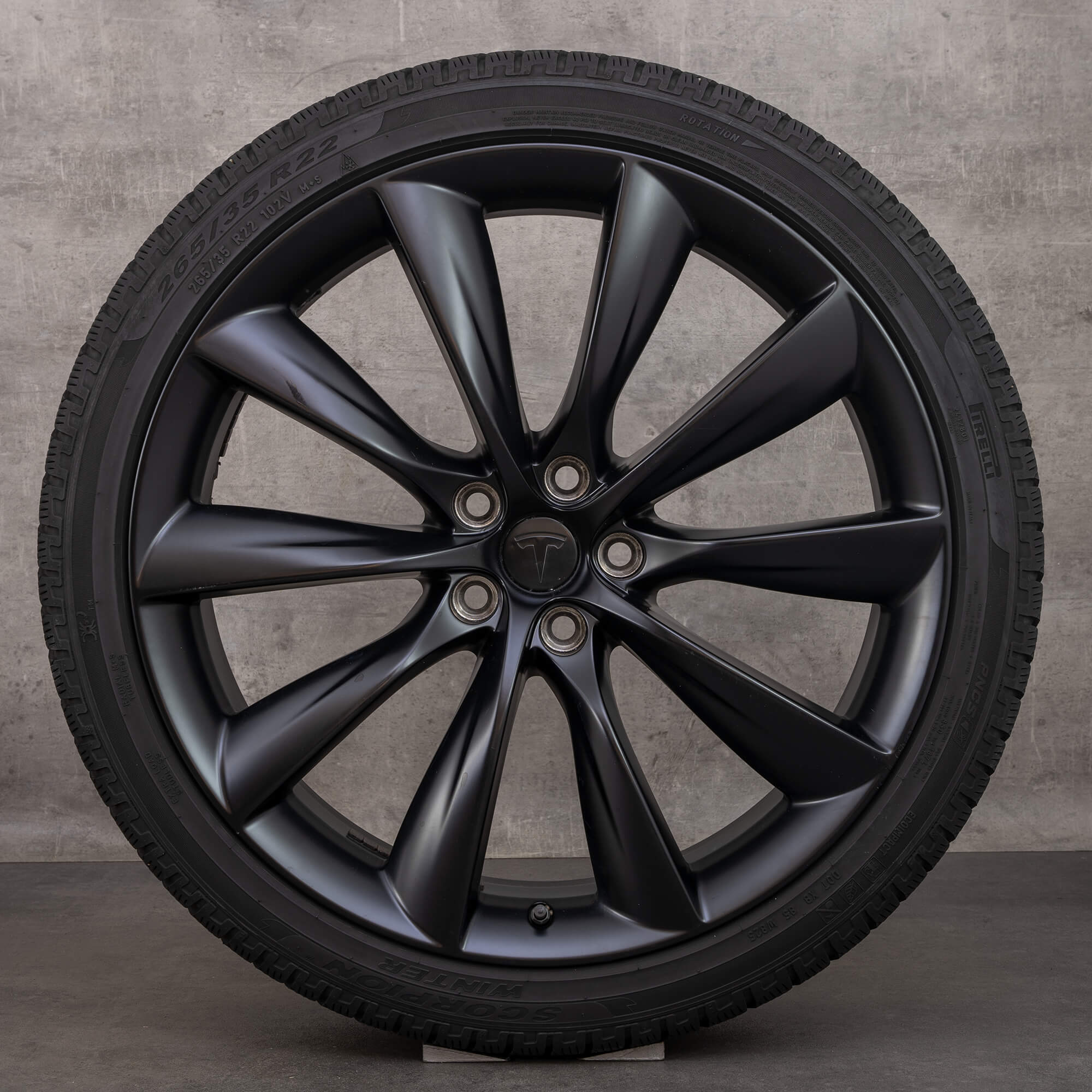 Tesla 22 inch Model X rims winter tires OEM wheels alloy rims