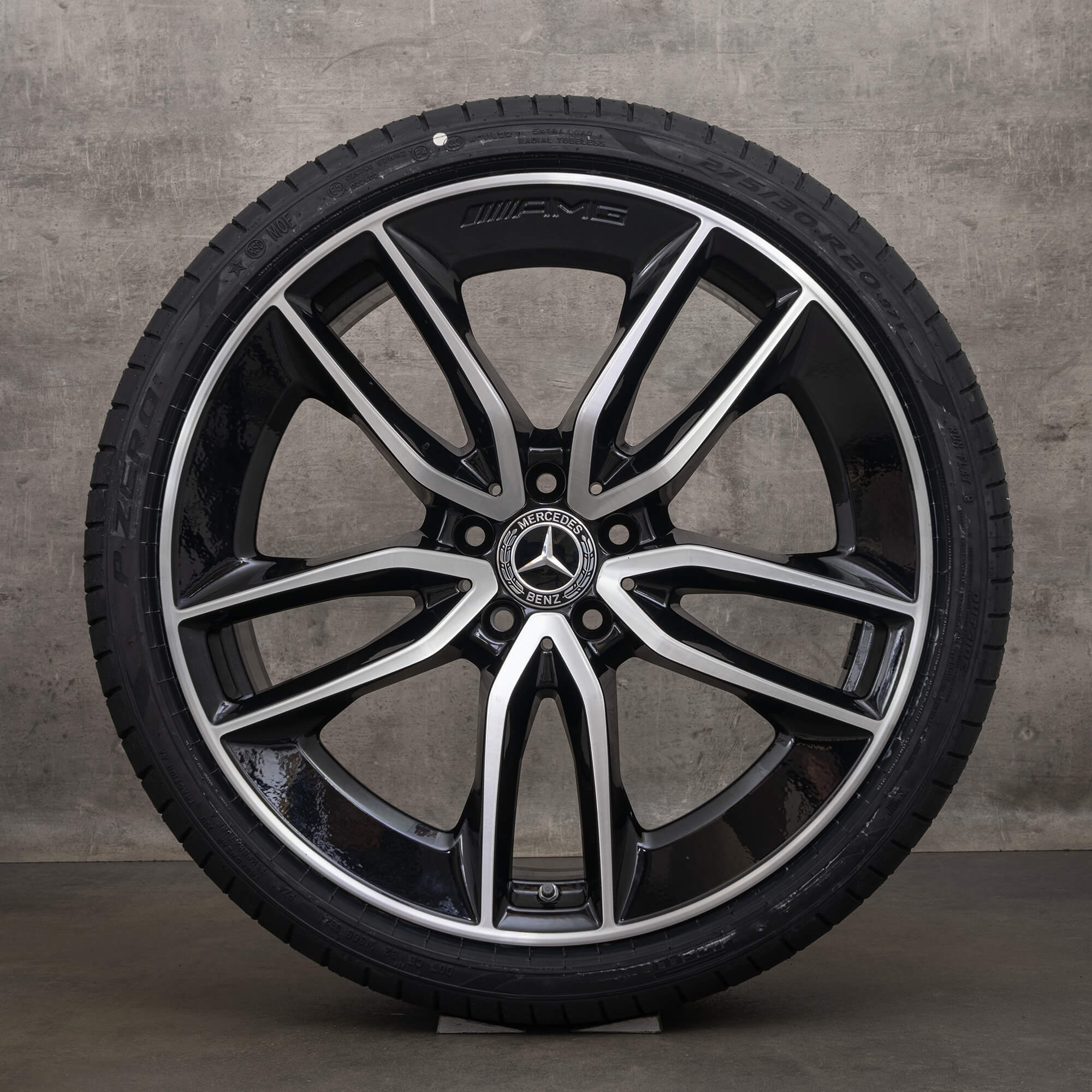 OEM AMG Mercedes Benz CLS 53 C257 20 inch rims winter tires A2574013100 A2574012200 black high-sheen