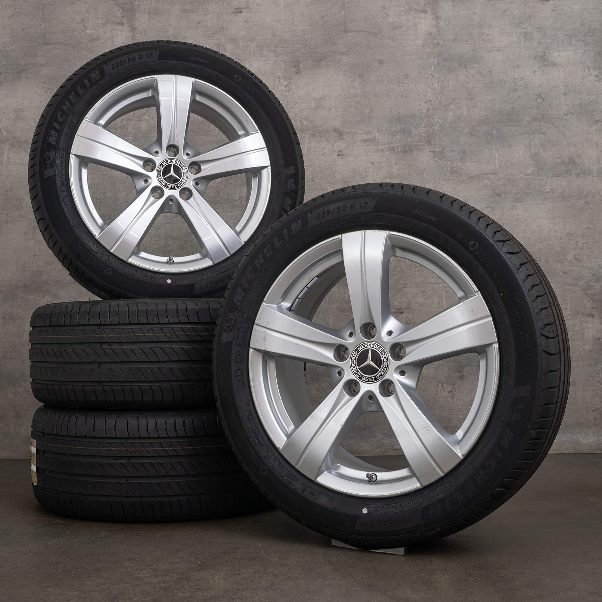 Jante originale Mercedes Benz Clasa C 17 inch W206 S206 roți de vară A2064017200 argintiu