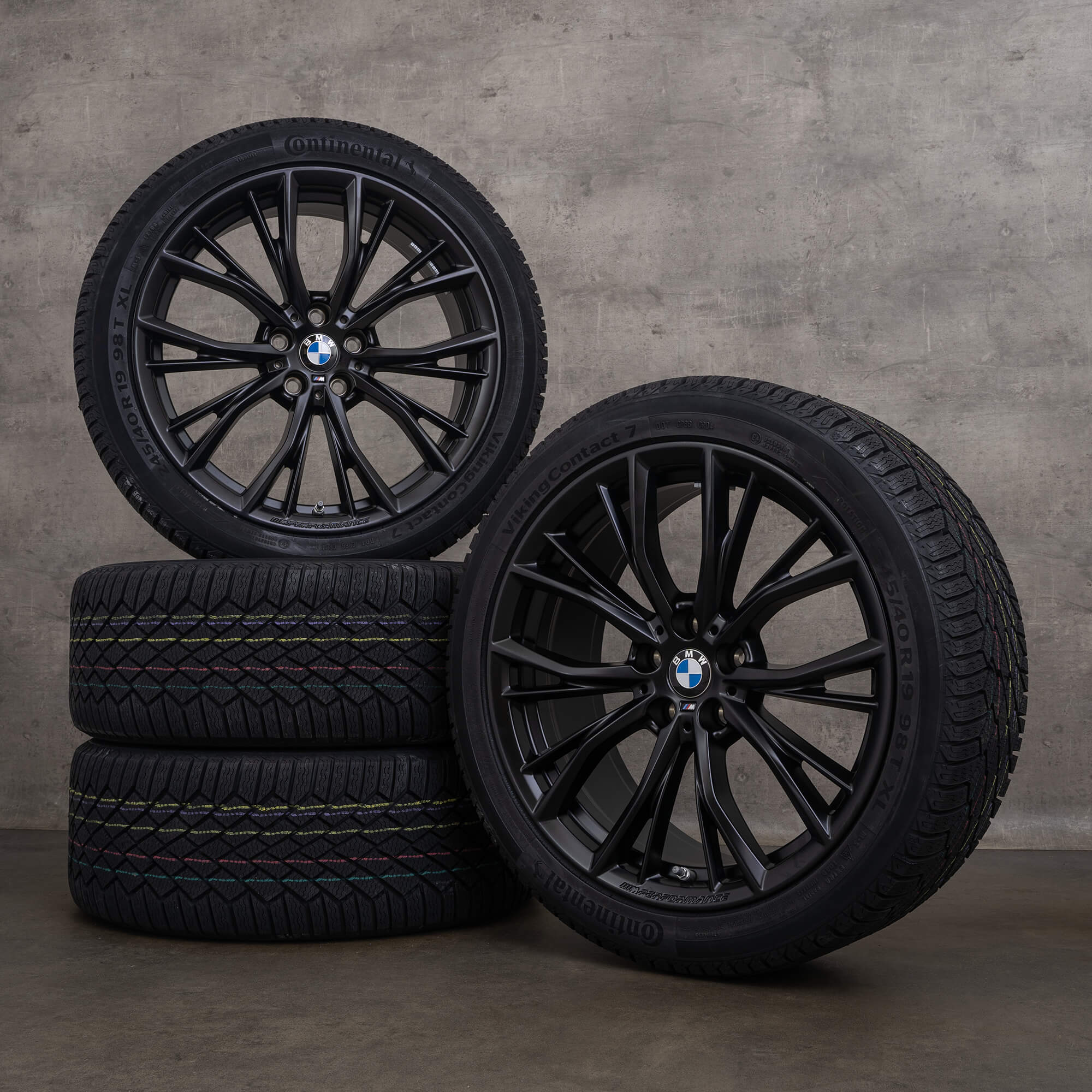 Originele BMW 5 Serie velgen 19 inch G30 G31 winterwielen 6885455 Styling 786 M zwart mat winterbanden NIEUW