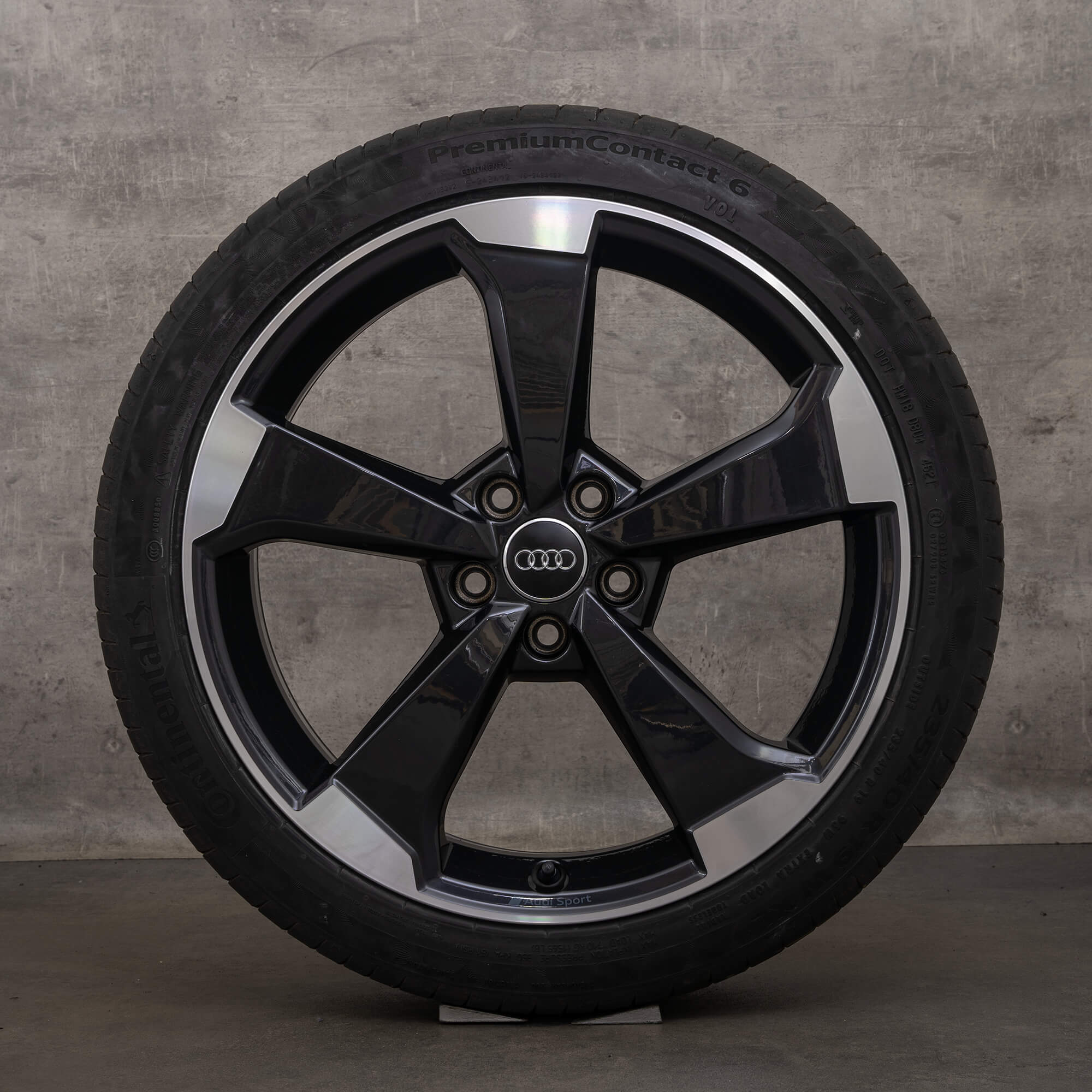 Jante originale Audi Q2 SQ2 19 inch GA roți de vară 81A601025M rotor negru lucios