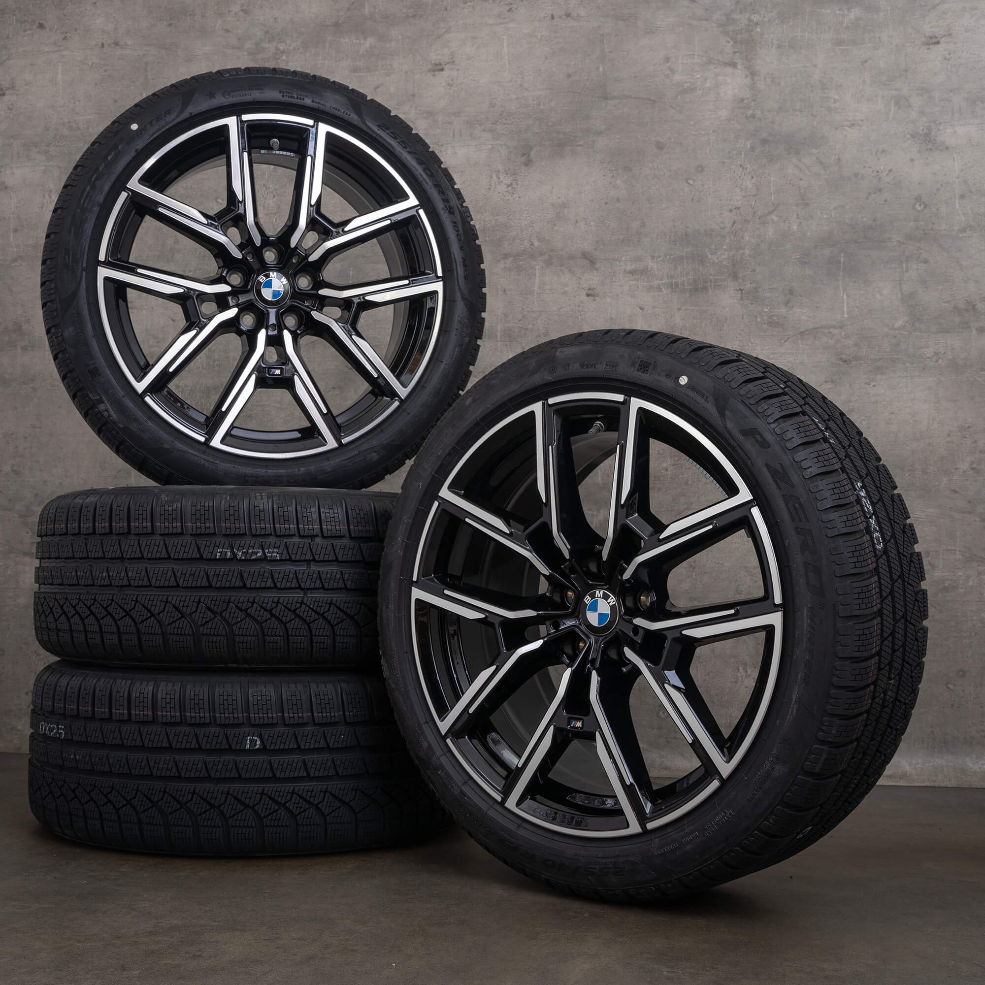 Jantes originais BMW Série 4 i4 rodas de verão G26 19 polegadas 8747304 8747305 Estilo 859 M preto azeviche alto brilho NOVO