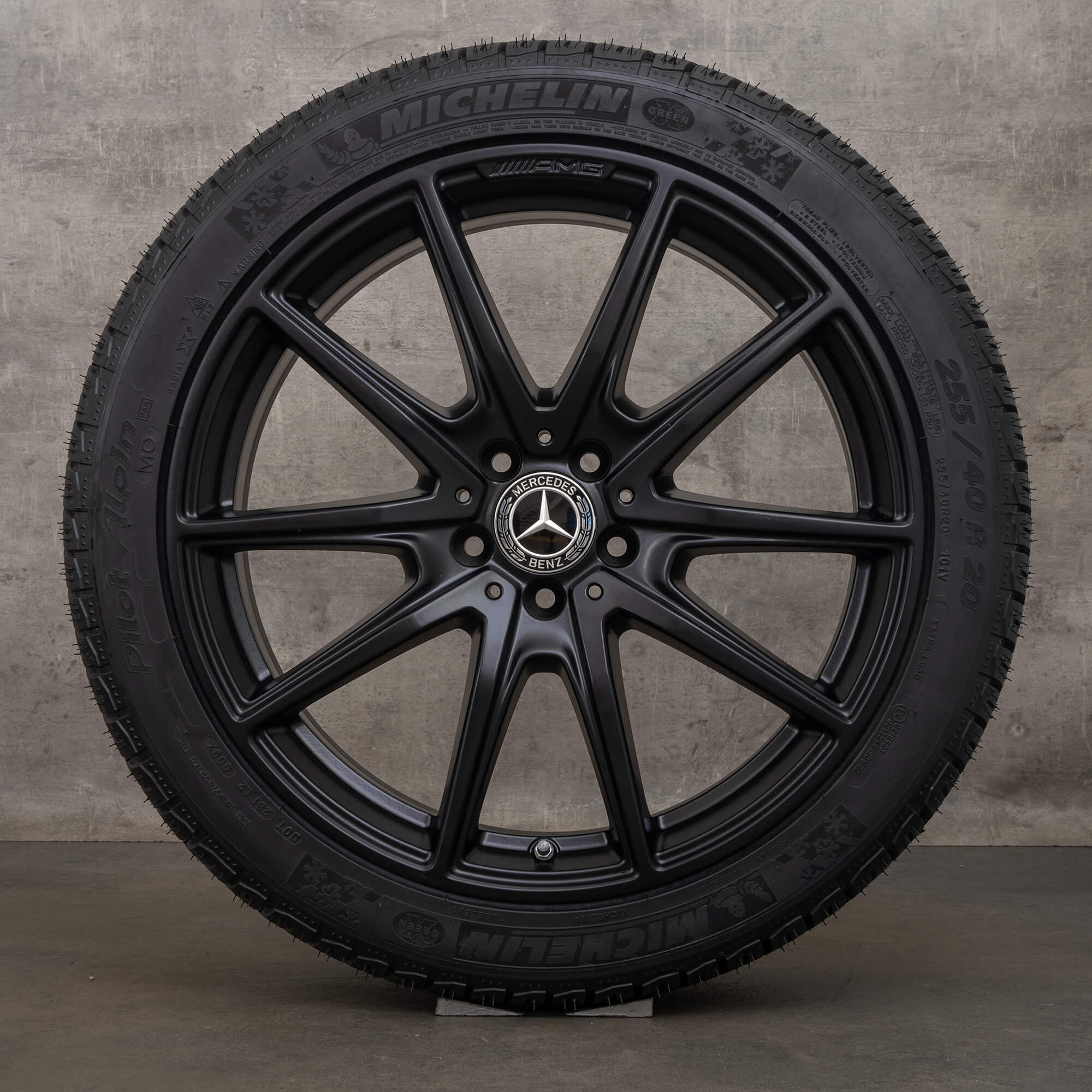 OEM AMG Mercedes Benz S Class W222 S63 S65 20 inch rims winter tires A2224014000 A2224014100 black matt