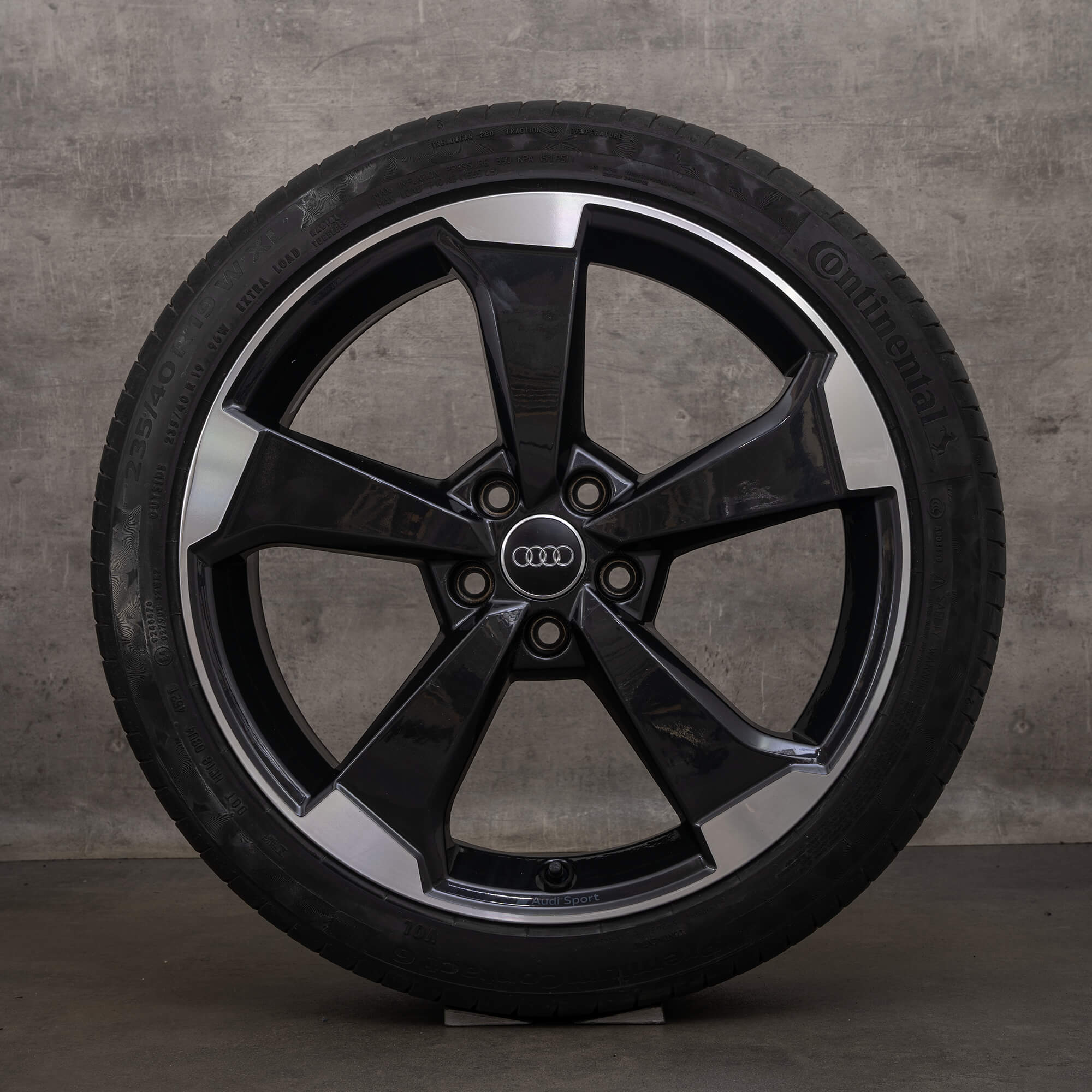 Jante originale Audi Q2 SQ2 19 inch GA roți de vară 81A601025M rotor negru lucios