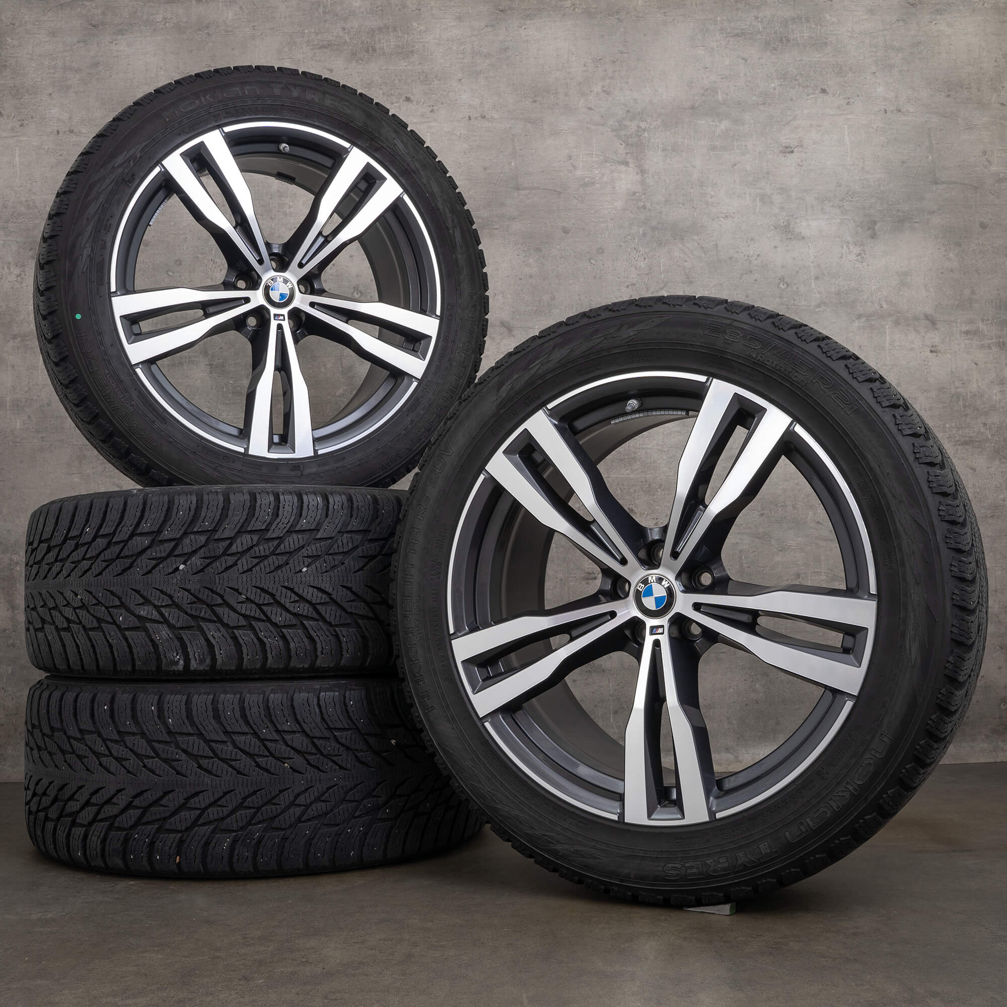 OEM BMW X7 G07 21 inch rims winter tires 754 M 8074220 orbit grey
