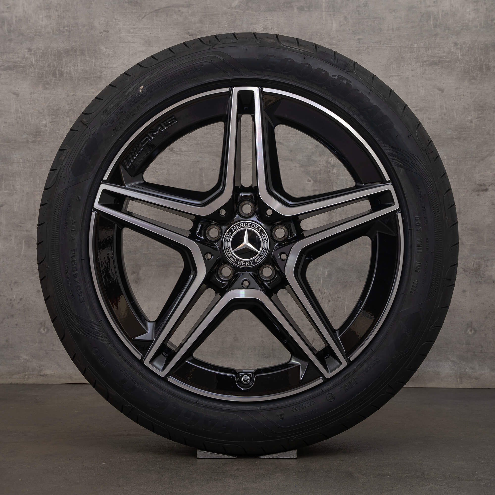 Jante originale AMG Mercedes Benz Clasa E 18 inch W213 S213 C238 A238 anvelope de vara A2134016300 roți negre vară NOU