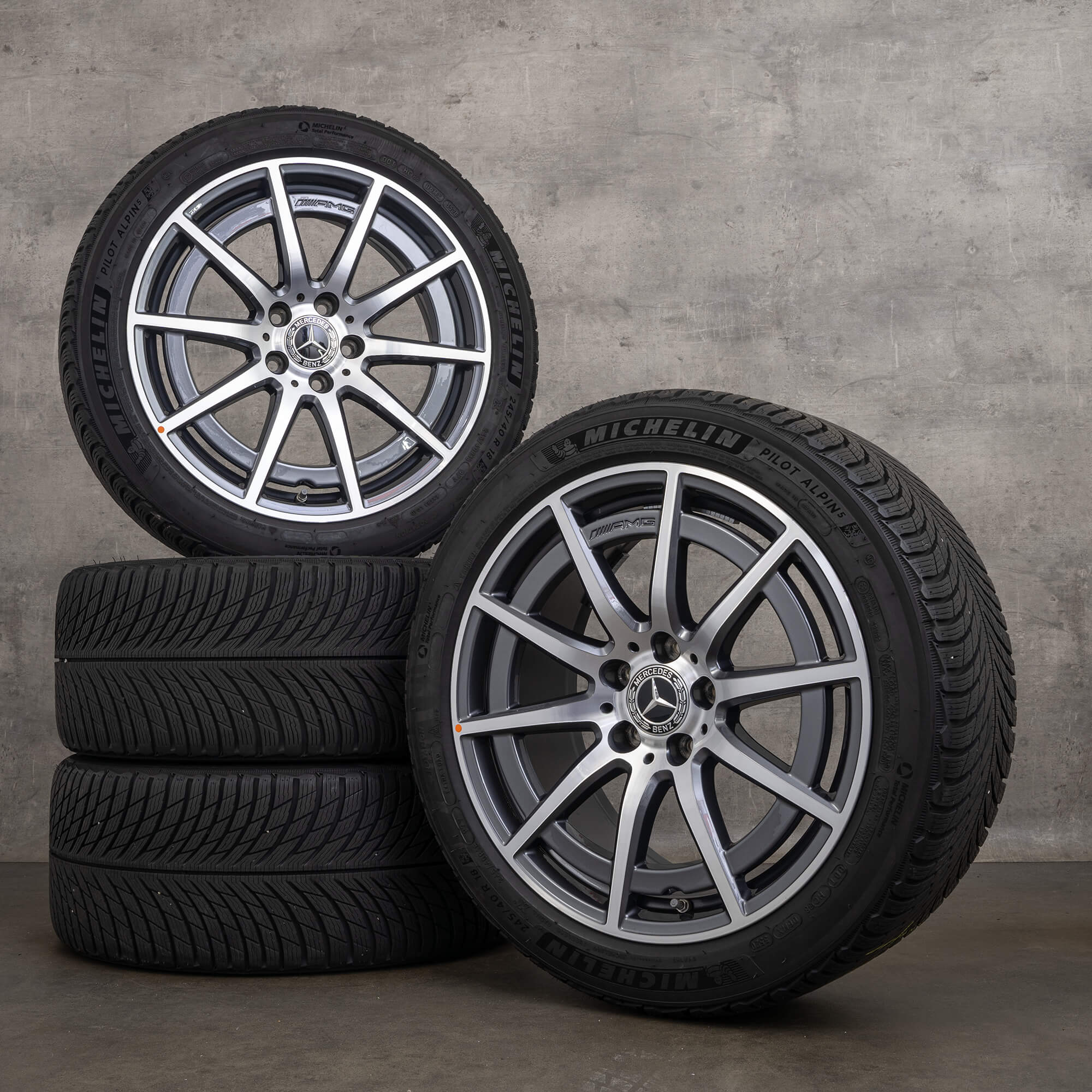 Jantes de pneus inverno originais AMG Mercedes A45 W177 CLA45 W118 18 polegadas