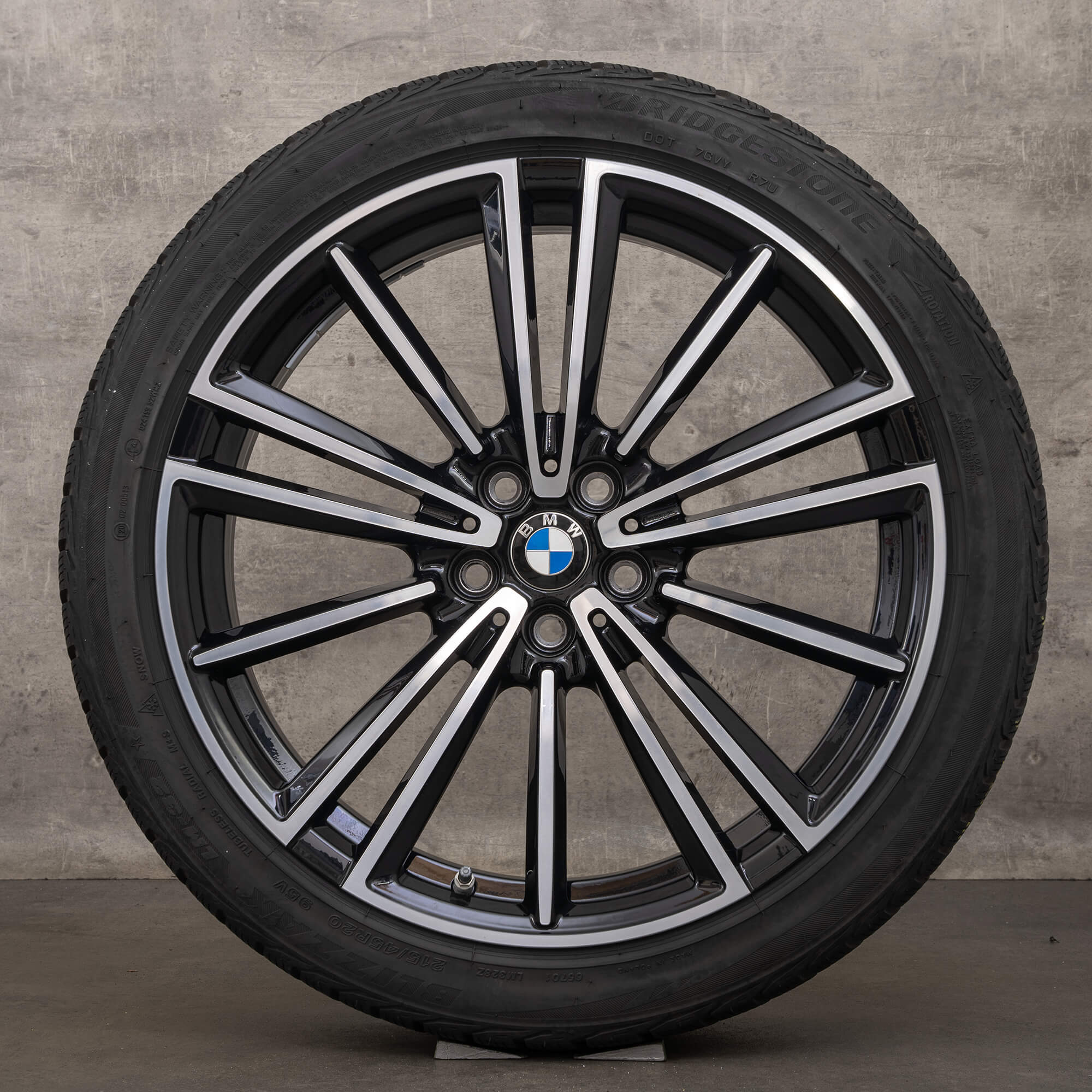 Original BMW i8 I12 I15 20 inch rims 516 winter tires 6880105 jet black