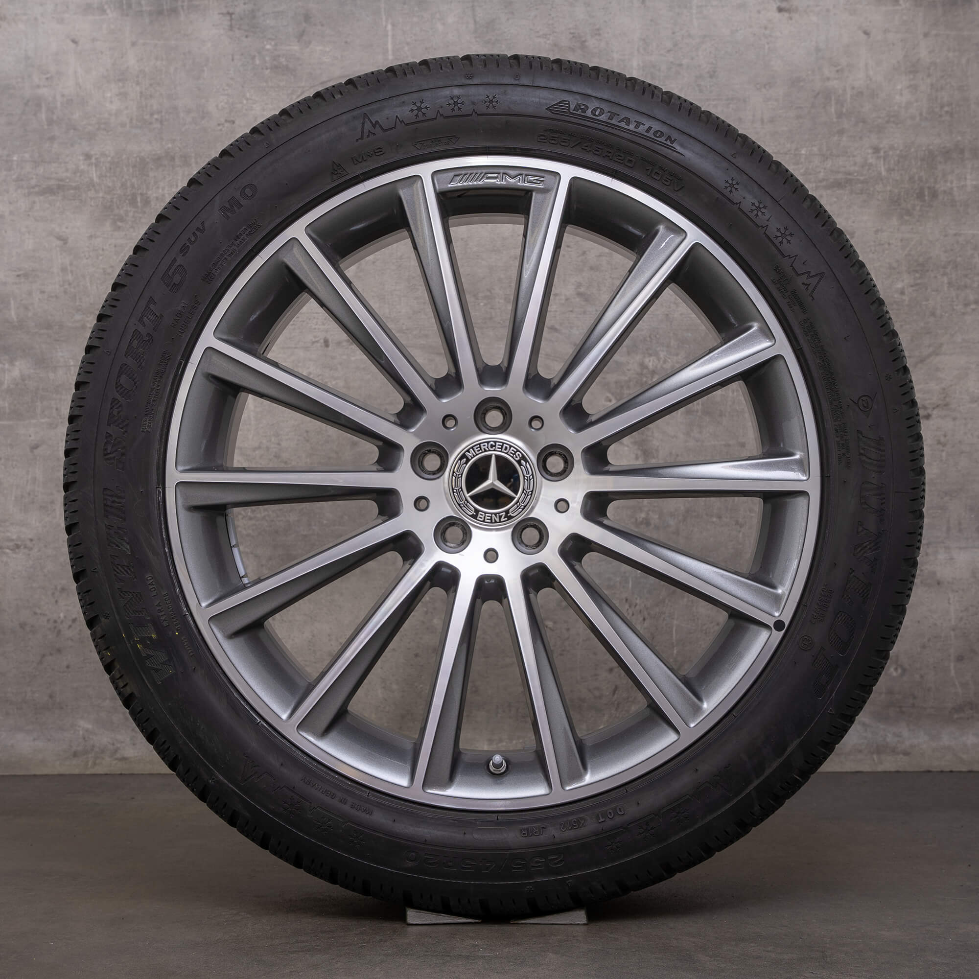 OEM Mercedes Benz GLC 43 AMG winter wheels 20 inch X253 C253 rims A2534011900 himalaya gray glossy turned