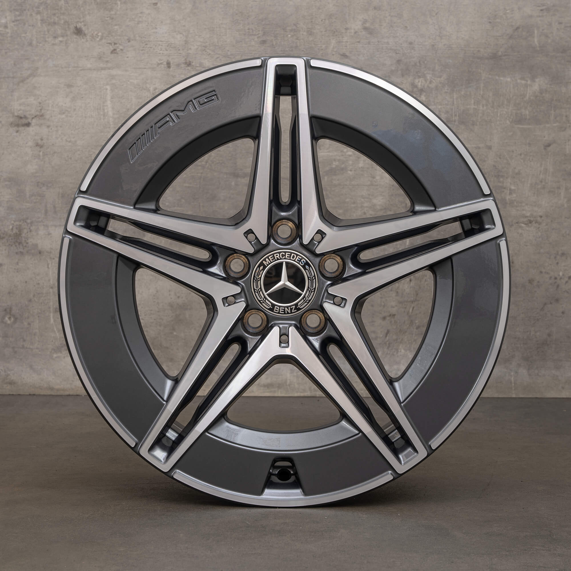 Originele AMG Mercedes C Klasse W206 S206 18 inch velgen A2064011700 A2064011800 tantaal grijze aluminium NIEUW