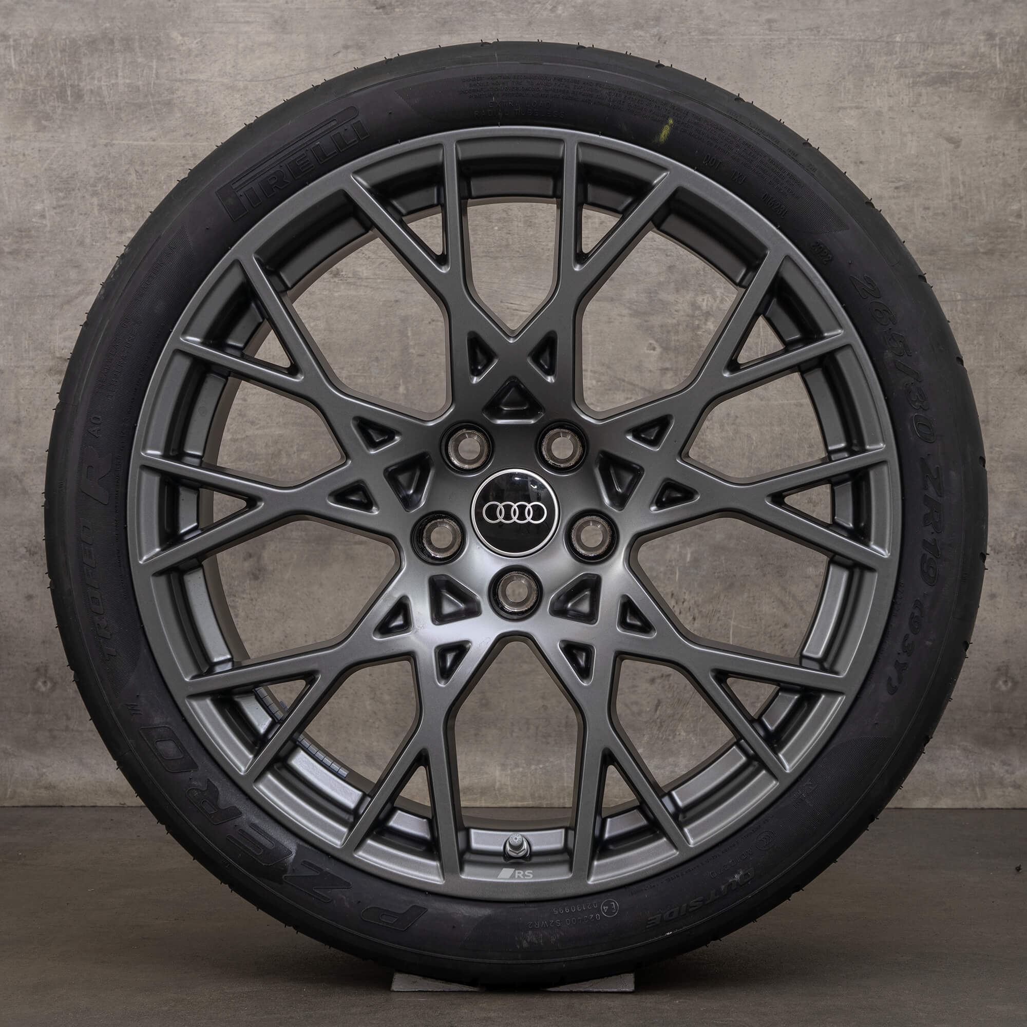 Original Audi RS3 8Y 19 inch summer tires rims 8Y0601025CL grey NEW