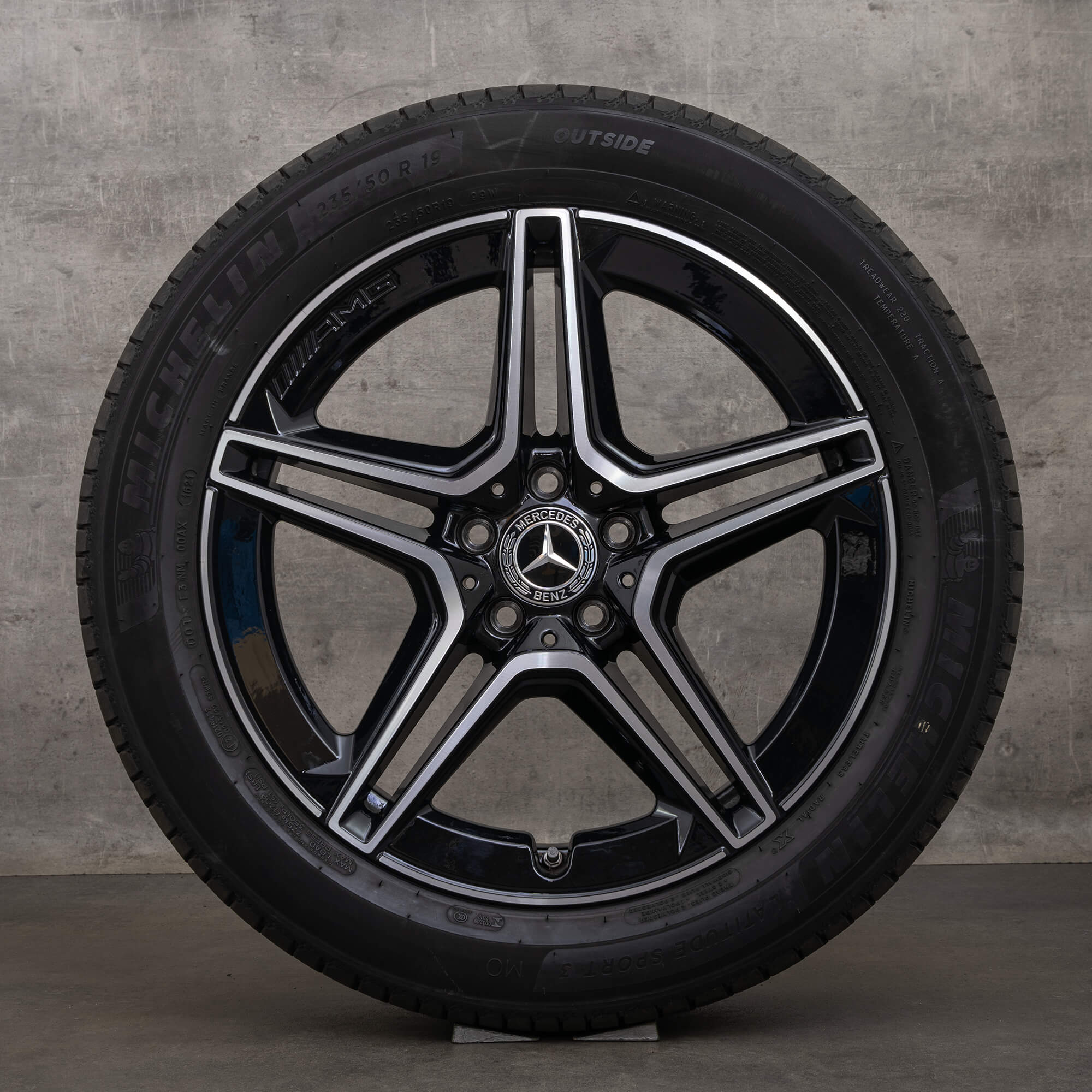 OEM Mercedes Benz GLA GLB rims 19 inch H247 X247 summer wheels A2474011500 black high-gloss