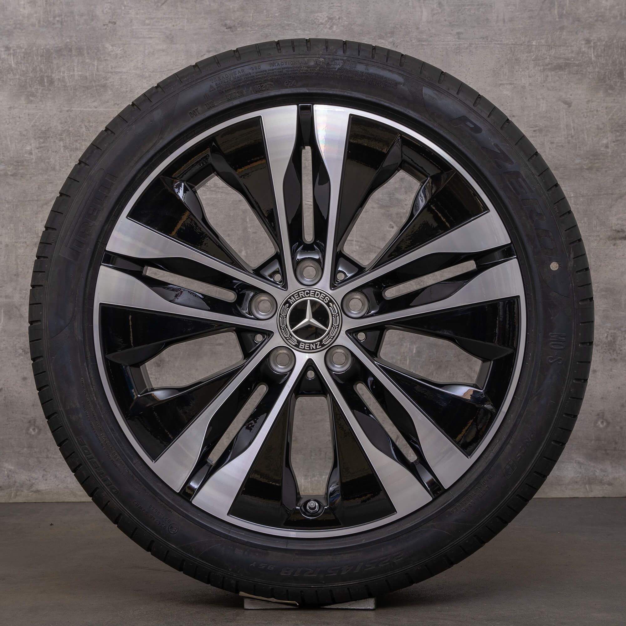 Originele Mercedes Benz C-Klasse Hybrid velgen 18 inch W206 S206 C300e C300de C400e zomerwielen A2064017300 A2064011400 zwart glanzend gedraaid