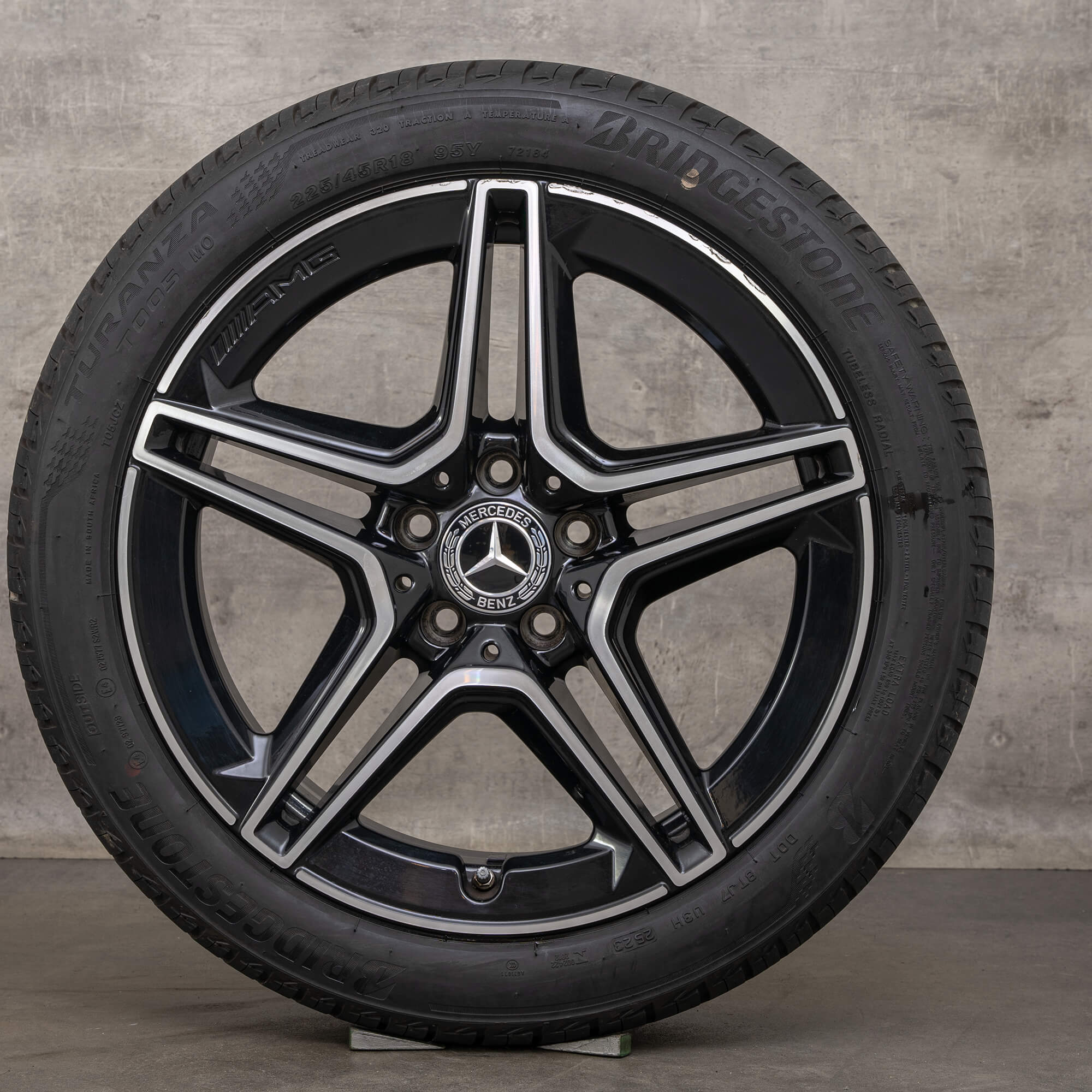 Originele Mercedes Benz C-klasse AMG 18 inch W205 S205 C205 A205 velgen A2054019500 A2054019600 zwart gepolijst