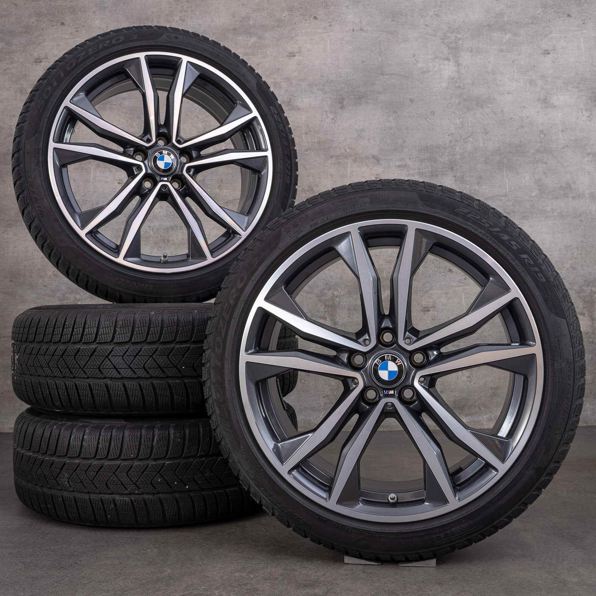 BMW 19 palcové ráfky X1 F48 X2 F39 zimni pneumatiky kompletni kola M715 8008616