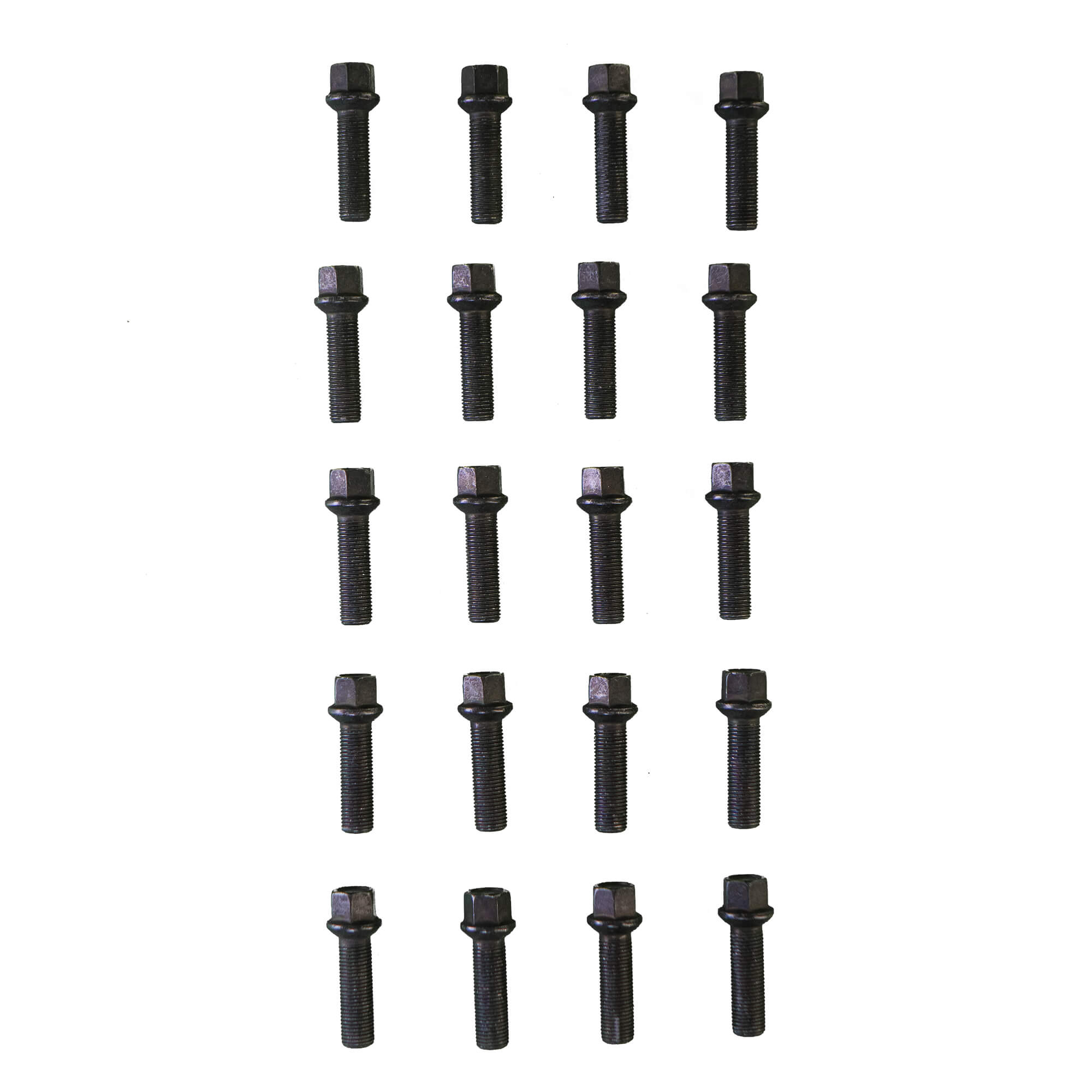 20x wheel bolts spherical collar M14 x 1.5 45 mm black for Mercedes CLS C257