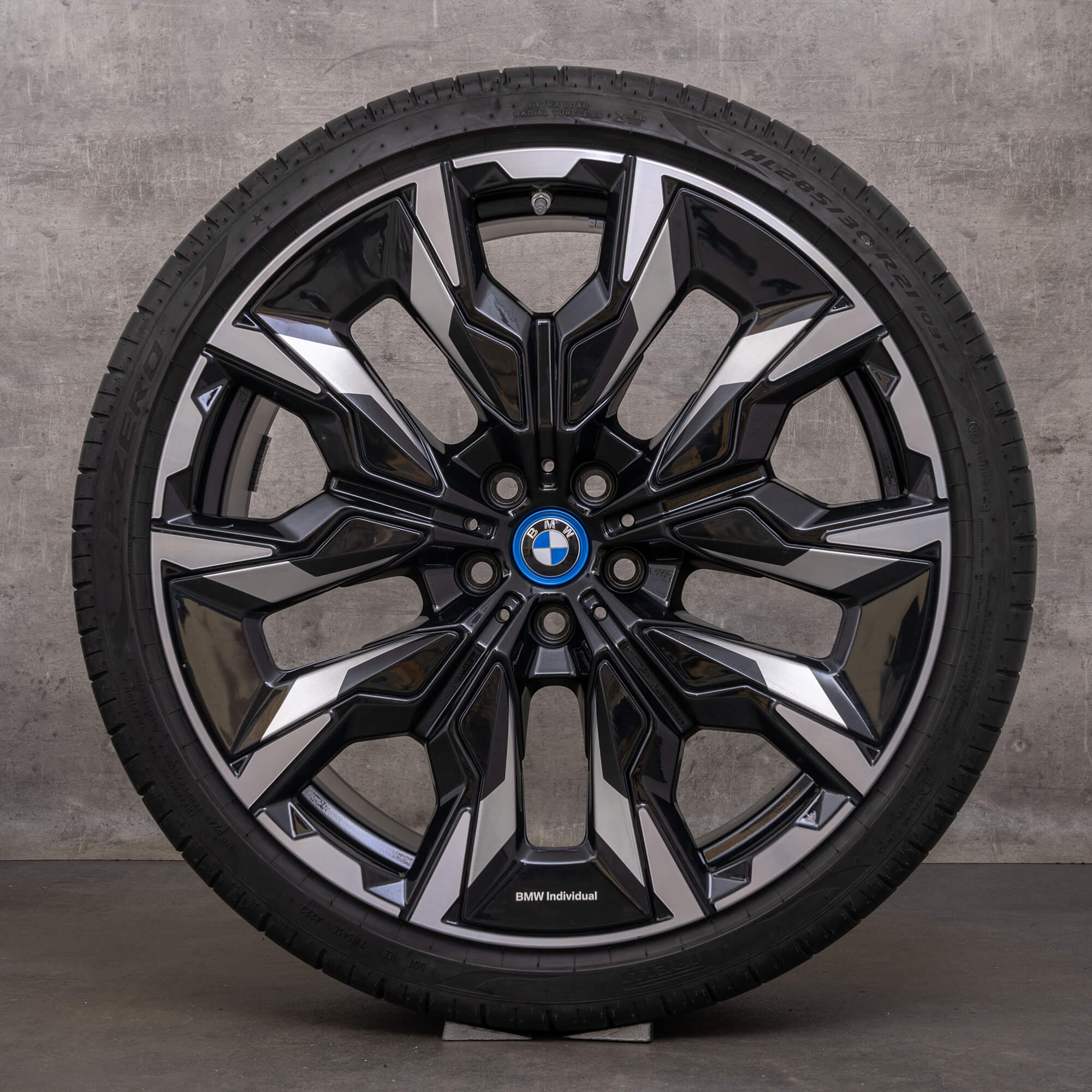 Originele BMW 5 serie i5 velgen 21 inch G60 G61 zomerwielen styling 954i 5A32502 5A32503 zwart glanzend gedraaid