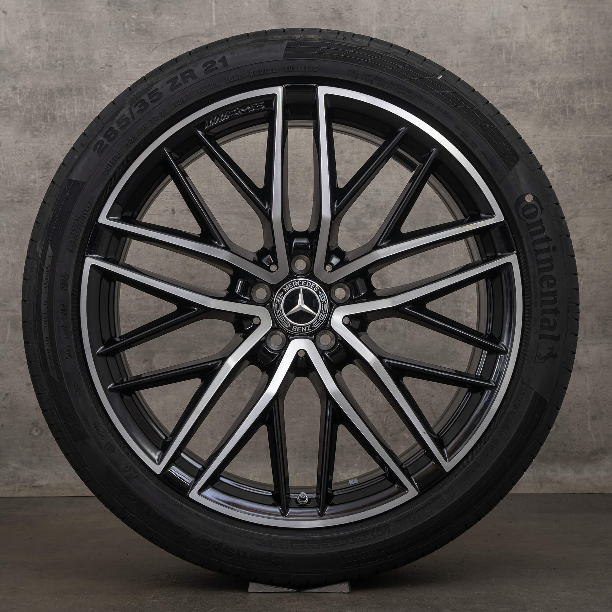 OEM Mercedes Benz GLC 43 AMG rims 21 inch C253 X253 summer wheels A2534015700 A2534015800 black high-gloss