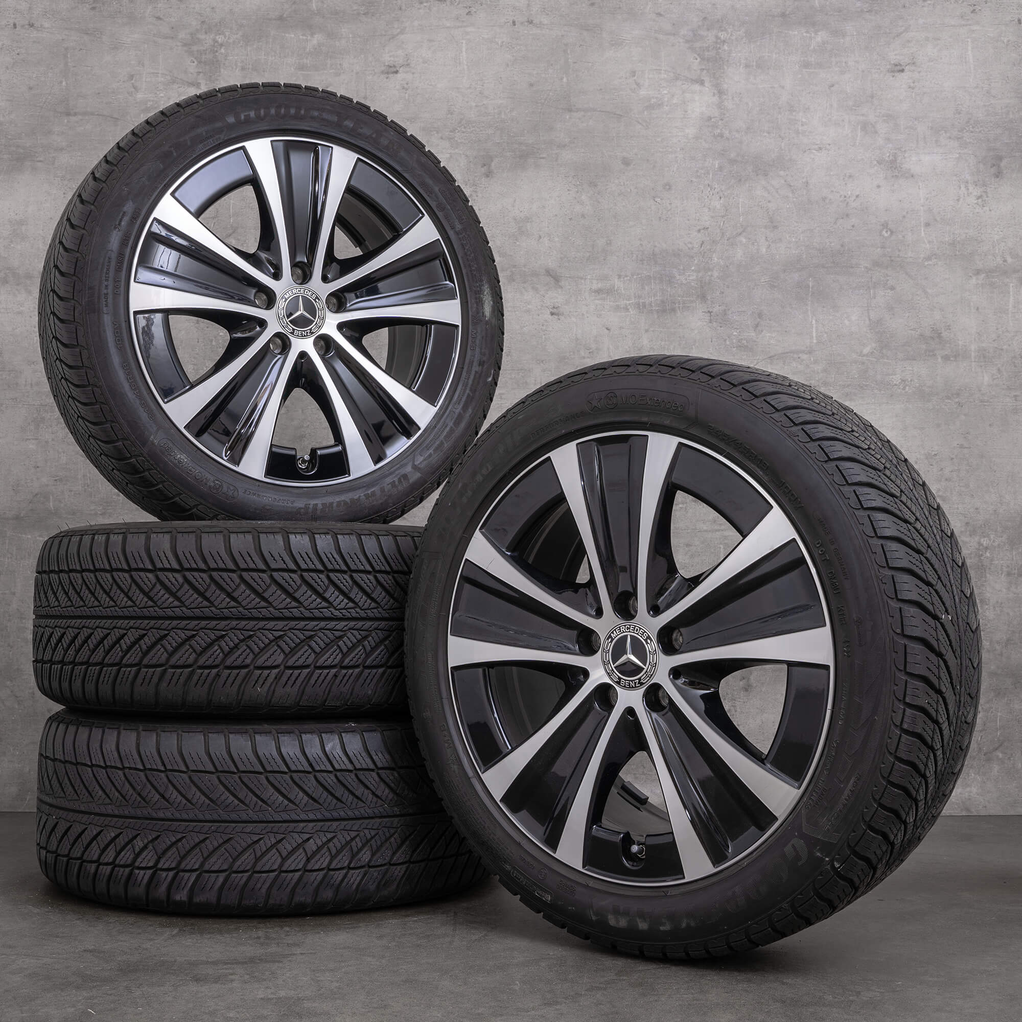 Originele Mercedes E-Klasse winterwielen 18 inch W213 S213 C238 A238 velgen A2134013700 zwart glanzend gedraaid