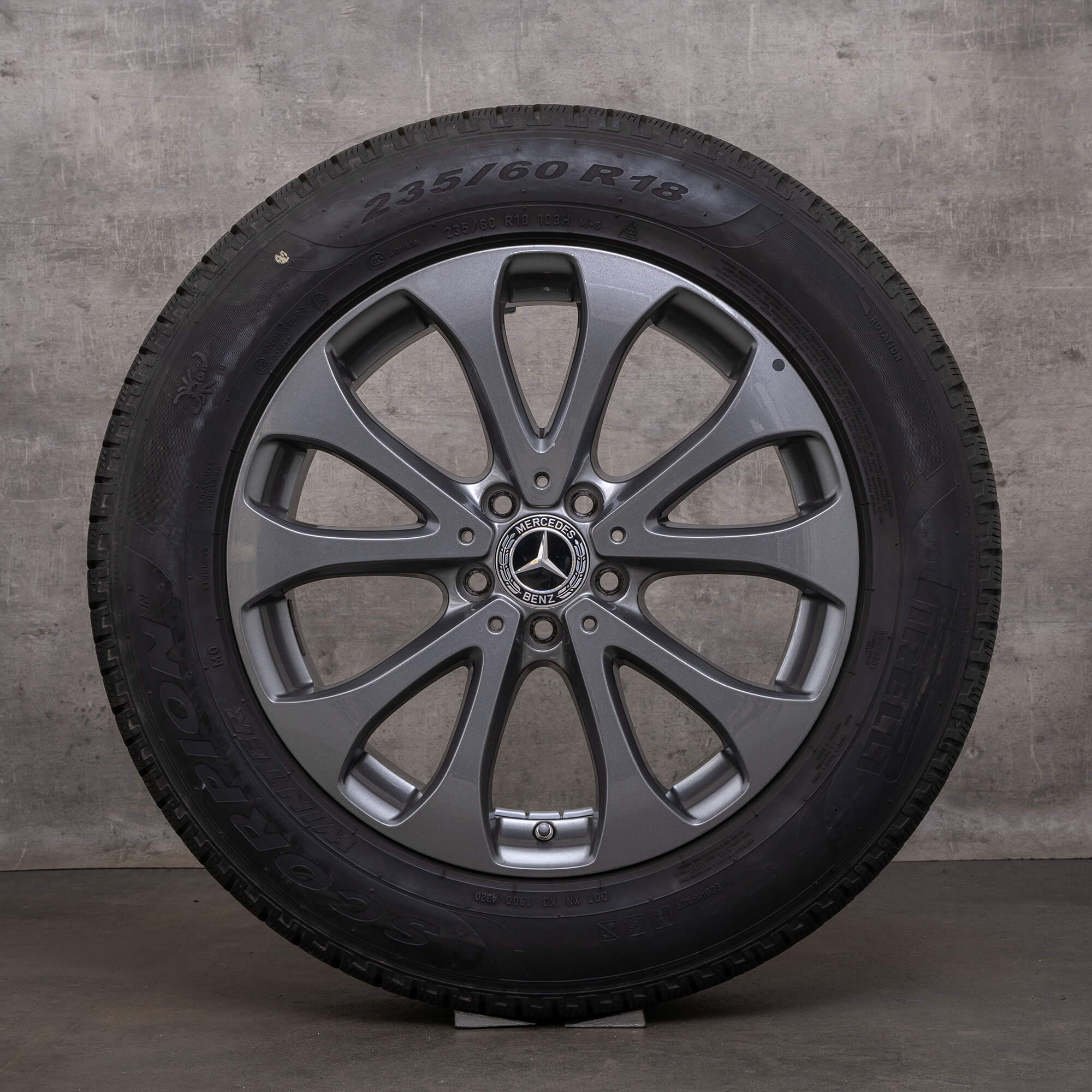 Original Mercedes Benz GLC roues d'hiver 18 pouces X253 C253 jantes A2534011500 himalaya grey