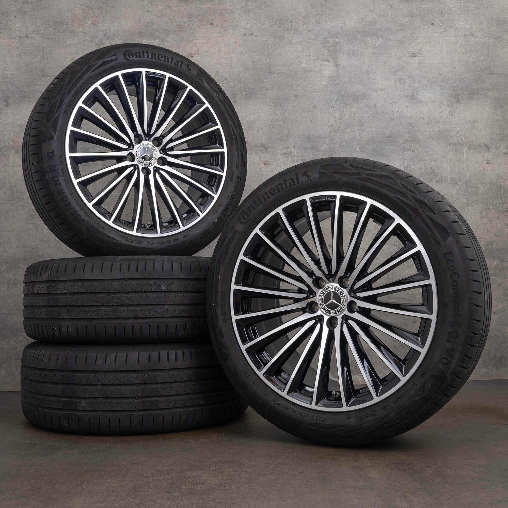 OEM AMG Mercedes Benz GLC X254 C254 20 inch rims summer tires A2544010800 A2544010900 black