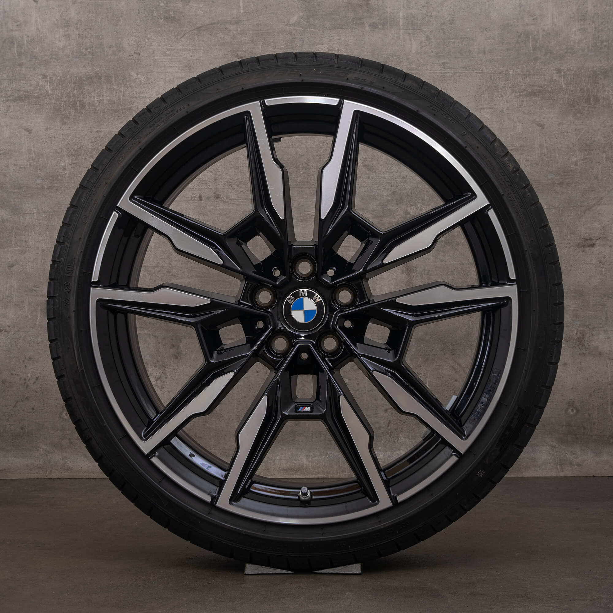 OEM BMW 8 Series rims 20 inch G14 G15 G16 summer wheels 5A07086 5A07087 black high gloss