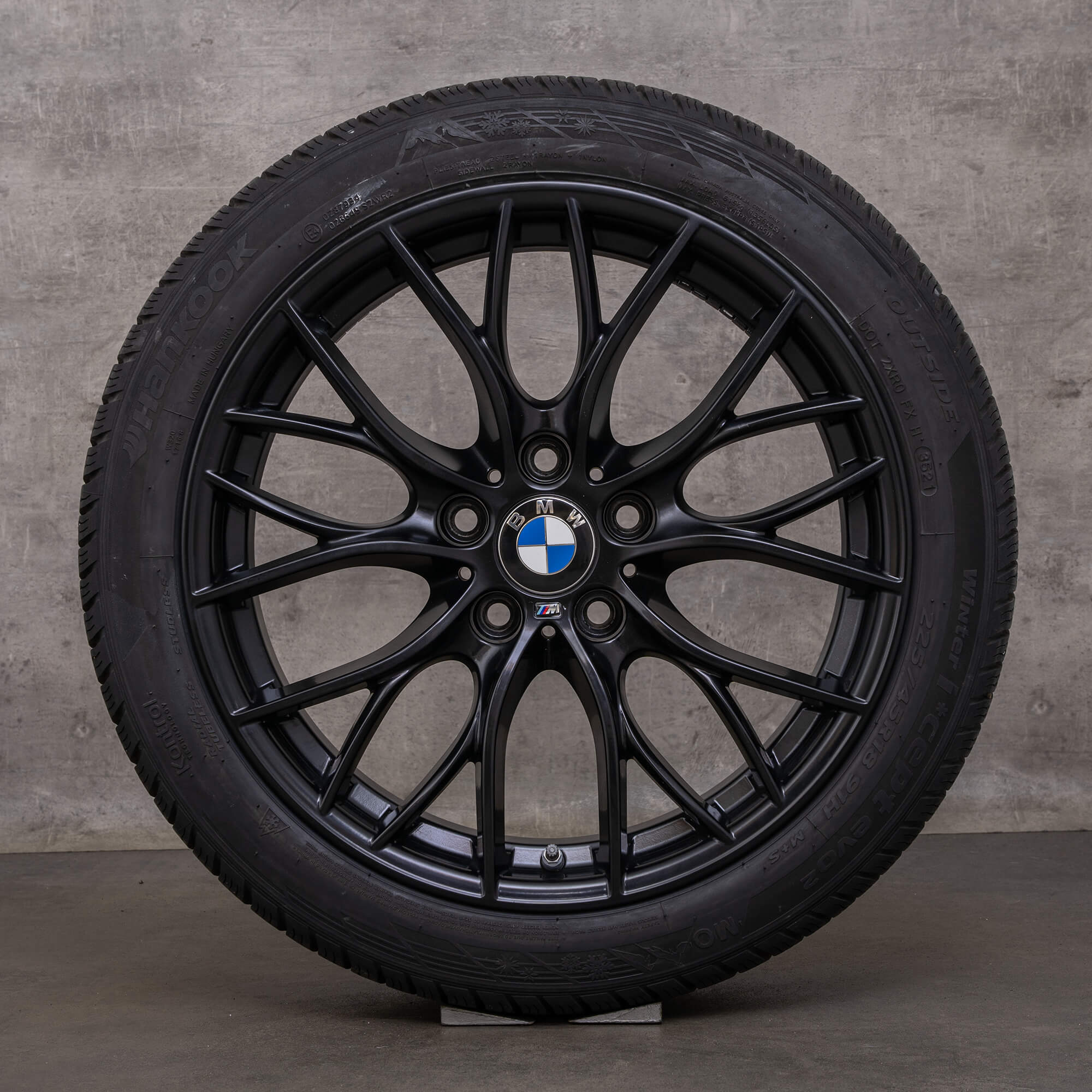 Original BMW 3er 4er Winterräder 18 Zoll F30 F31 F32 F33 Gran Coupé F36 Felgen Styling 405 M 6865157 schwarz matt