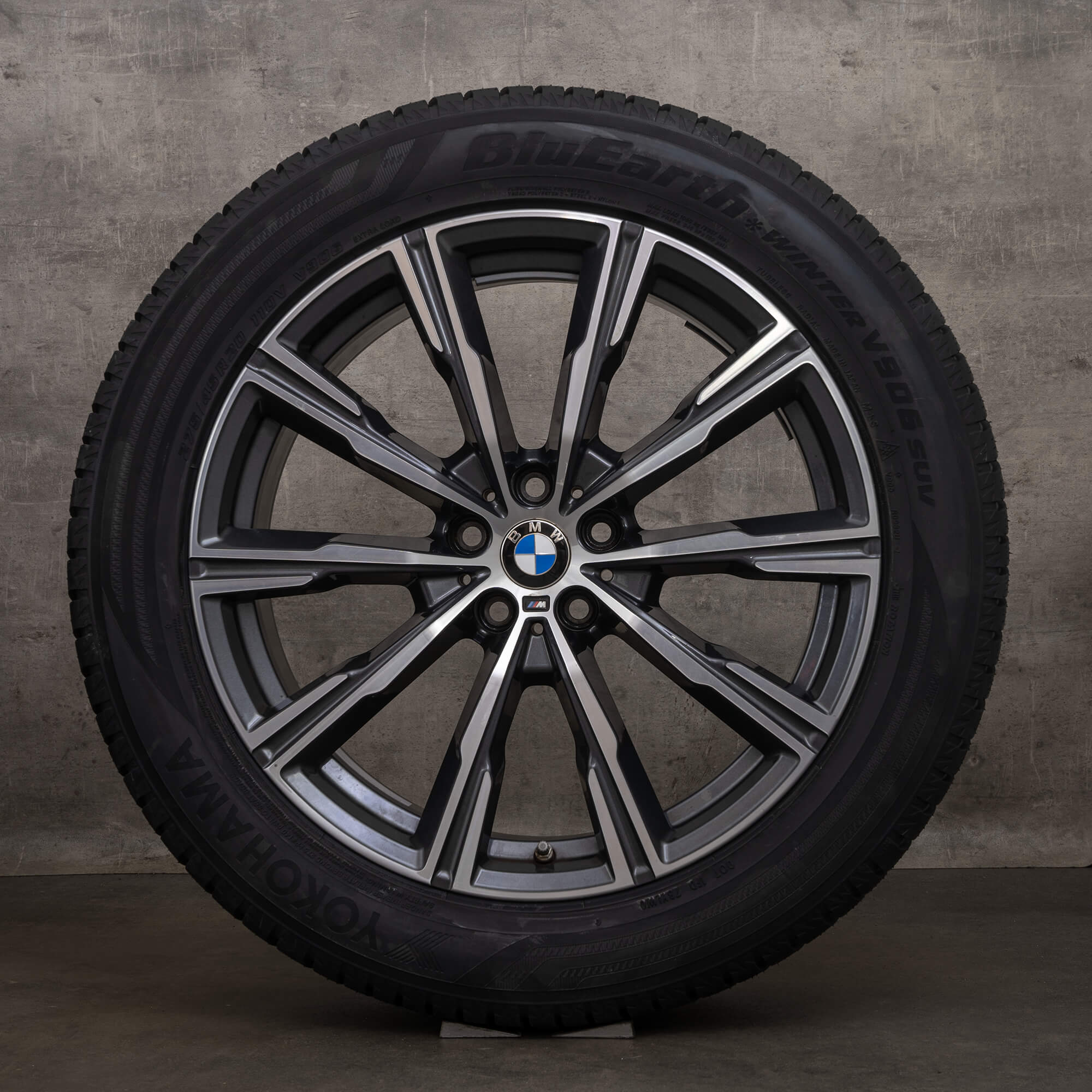 OEM BMW X5 X6 winter wheels 20 inch G05 G06 rims Styling 740 M 8071996 orbit grey front polish