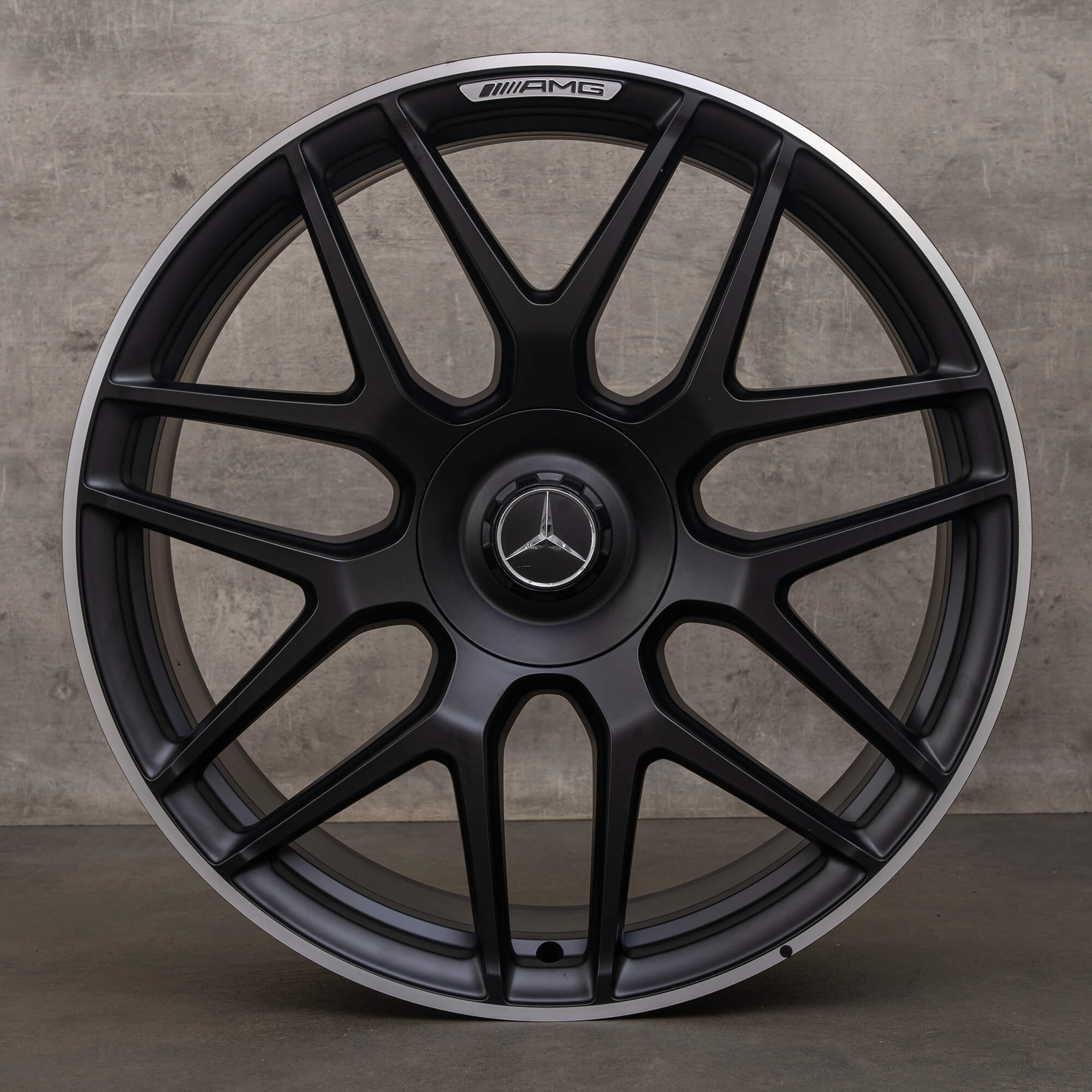 Originele Mercedes Benz G-Klasse AMG velgen 22 inch W463A G 63 A4634012000 zwart satijn gepolijst NIEUW