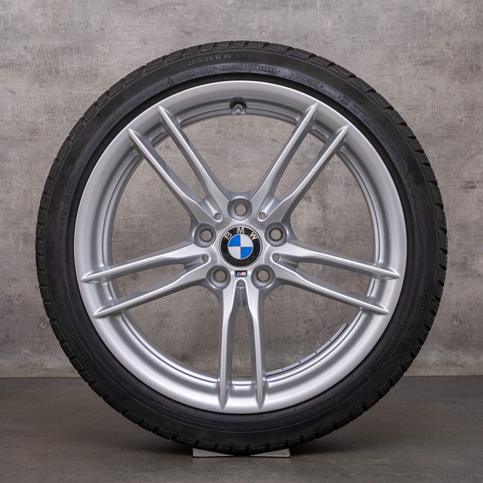 Originele BMW M3 M4 winterwielen 19 inch F80 F82 F83 velgen styling 641 M 2284907 2284908 zilver